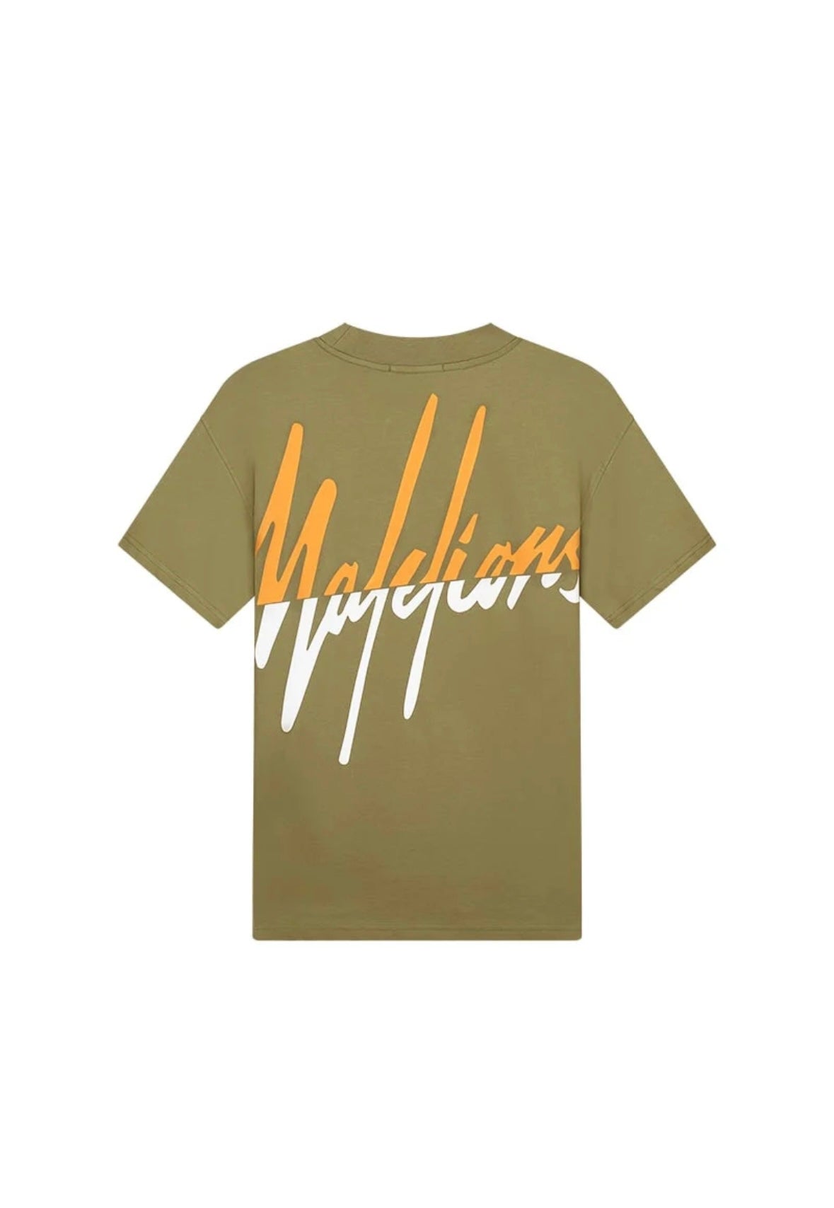 MALELIONS HERREN-SPLIT-T-SHIRT – ARMEE/ORANGE
