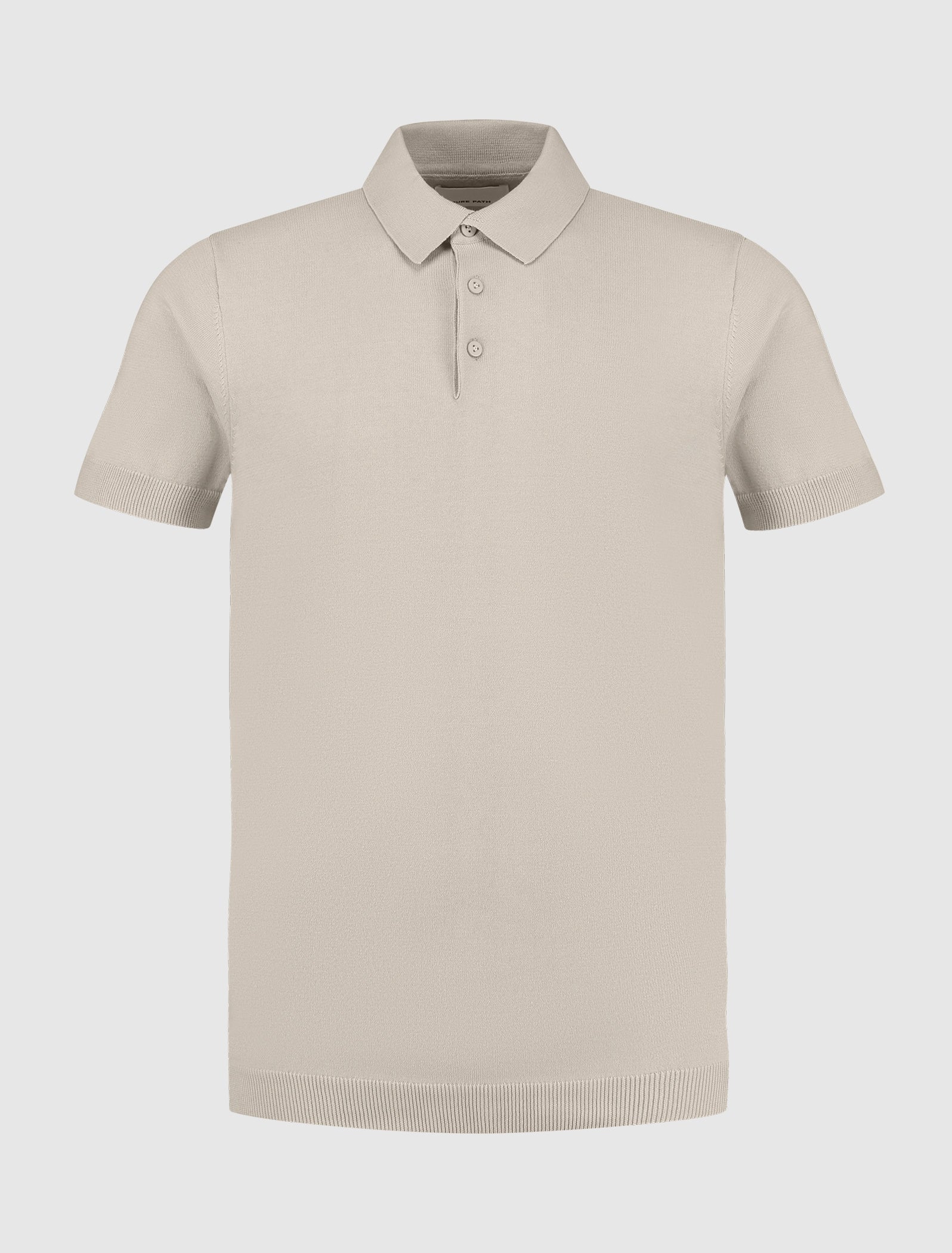 PURE PATH ESSENTIAL KNITWEAR POLO SAND