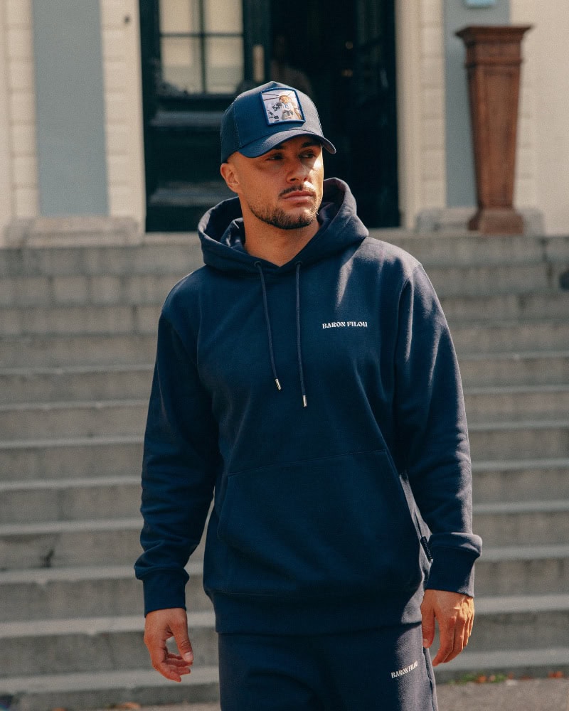 Hoodie Oval Backprint Filou CLII Navy