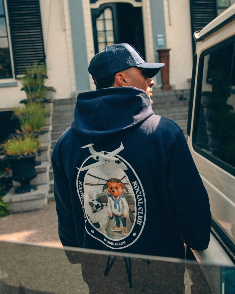 Hoodie Oval Backprint Filou CLII Navy