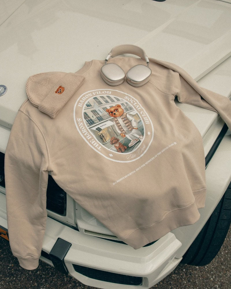 Pullover Oval Backprint Sand brown