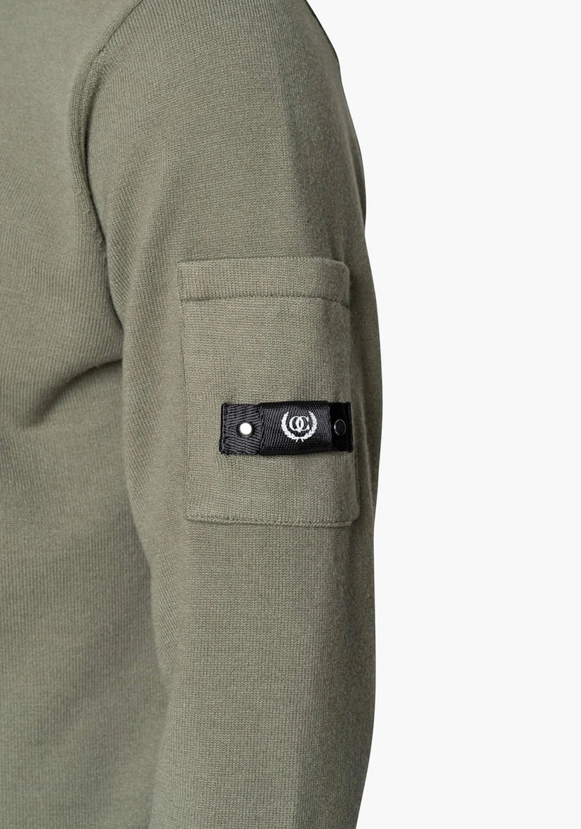 CANNES KNITTED SWEATER | OLIVE