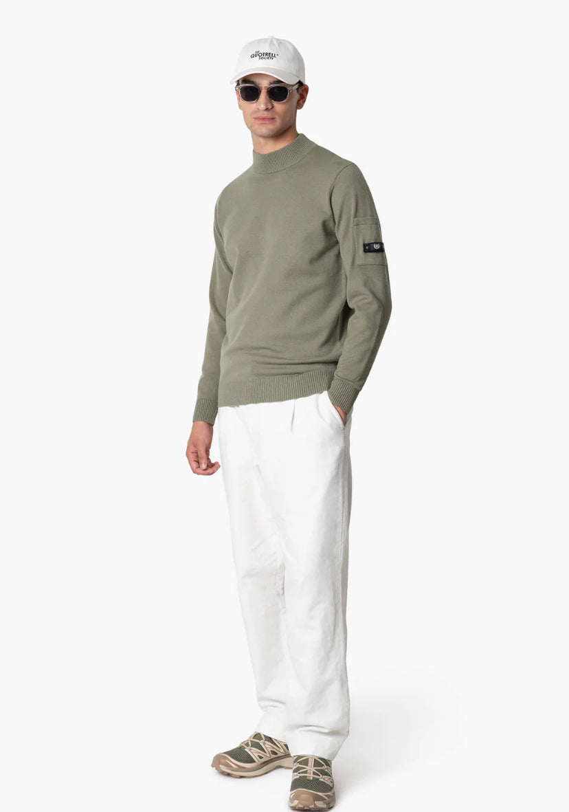 CANNES KNITTED SWEATER | OLIVE