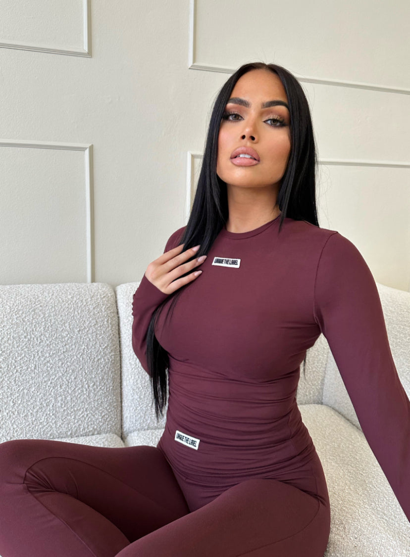 NENA LONGSLEEVE TOP - DEEP CHERRY