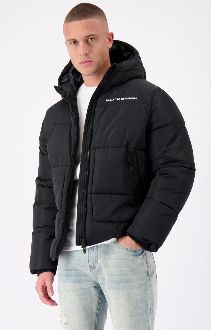 BLOCK-PUFFER-JACKE | SCHWARZ