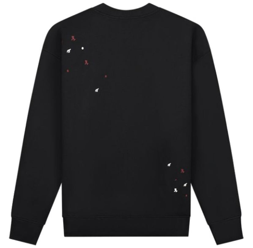 Malelions Oversized Painter Sweater Zwart
