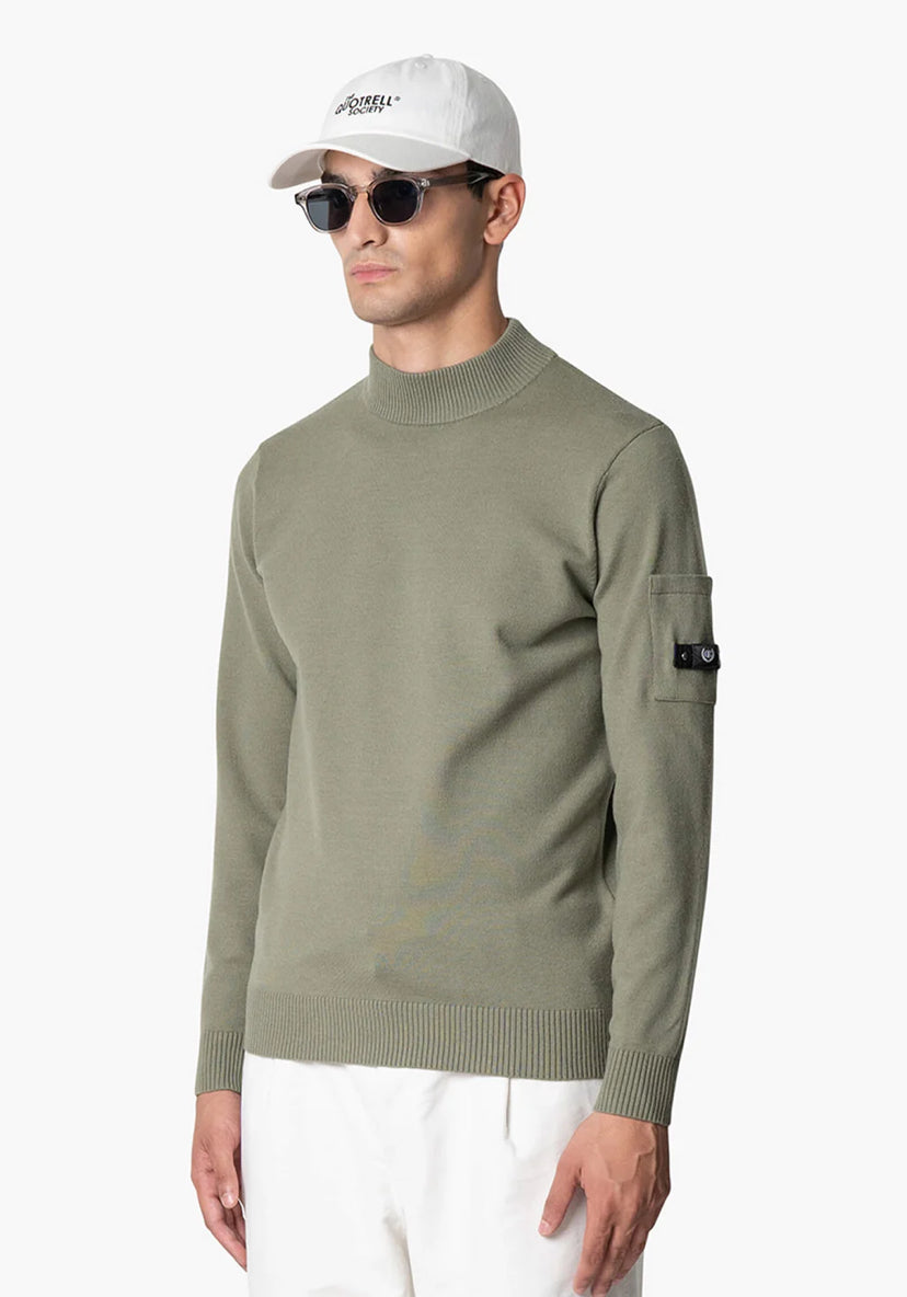 CANNES KNITTED SWEATER | OLIVE