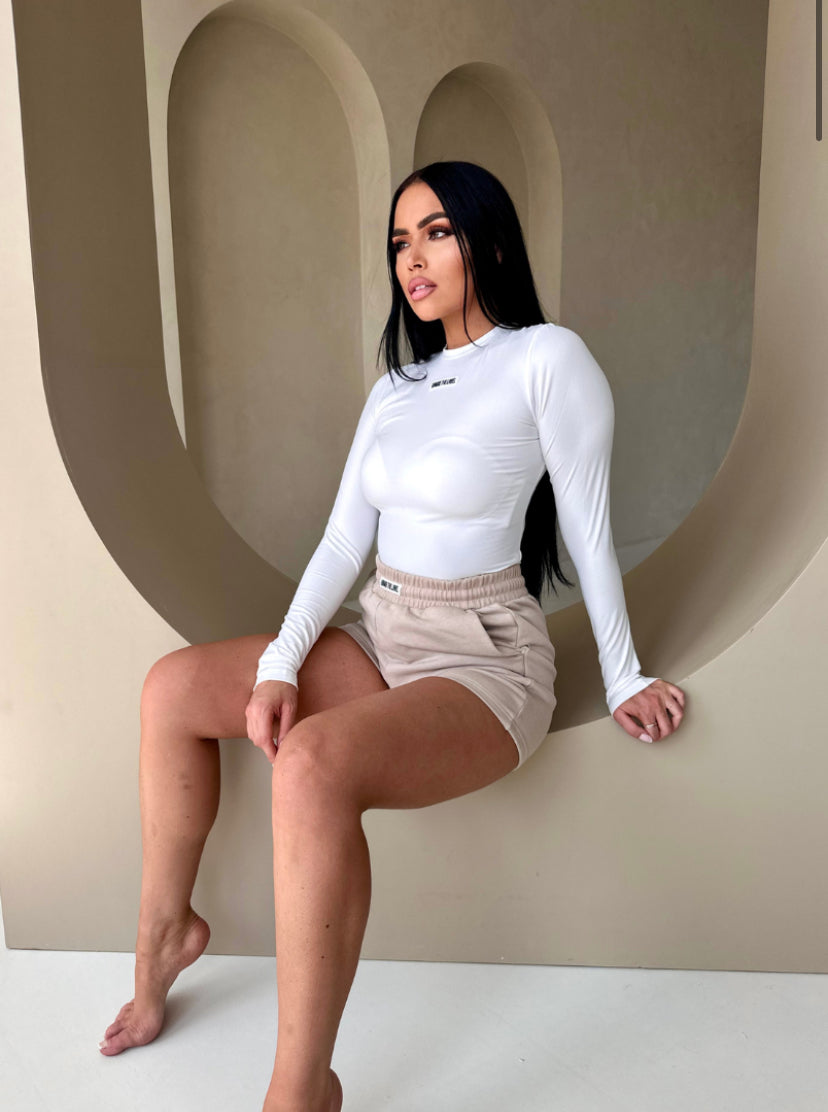 NENA LONGSLEEVE TOP - WHITE/BLACK