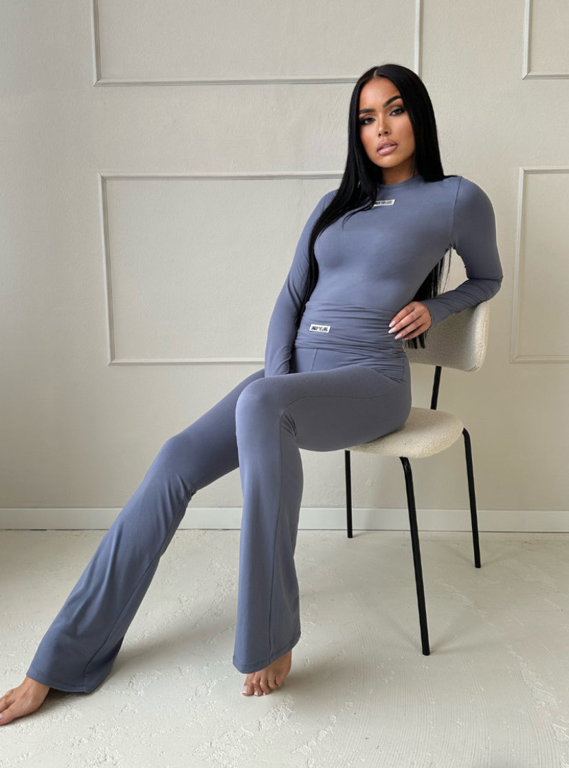 NENA LONGSLEEVE TOP - DENIM BLUE