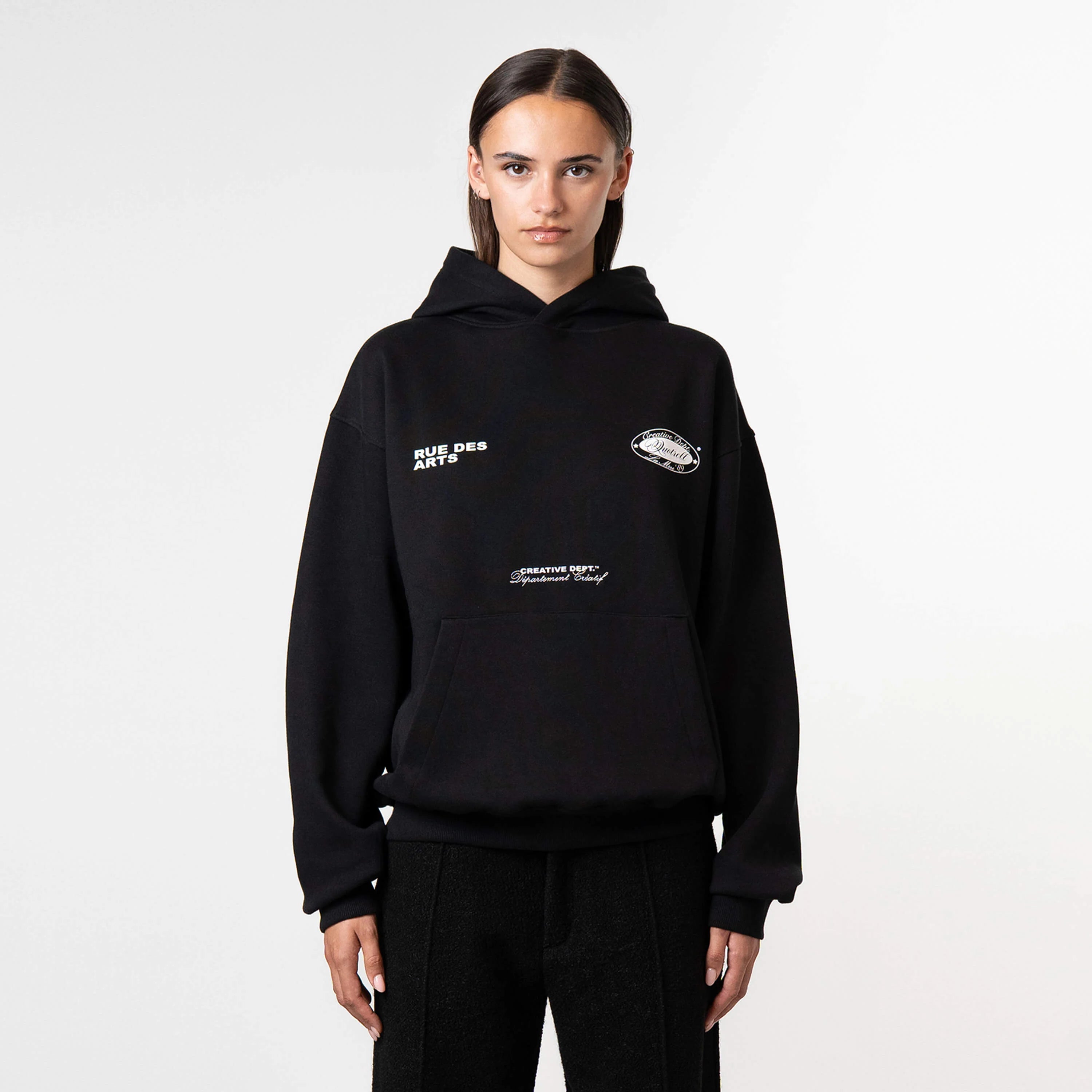 LA MERE HOODIE | BLACK/WHITE
