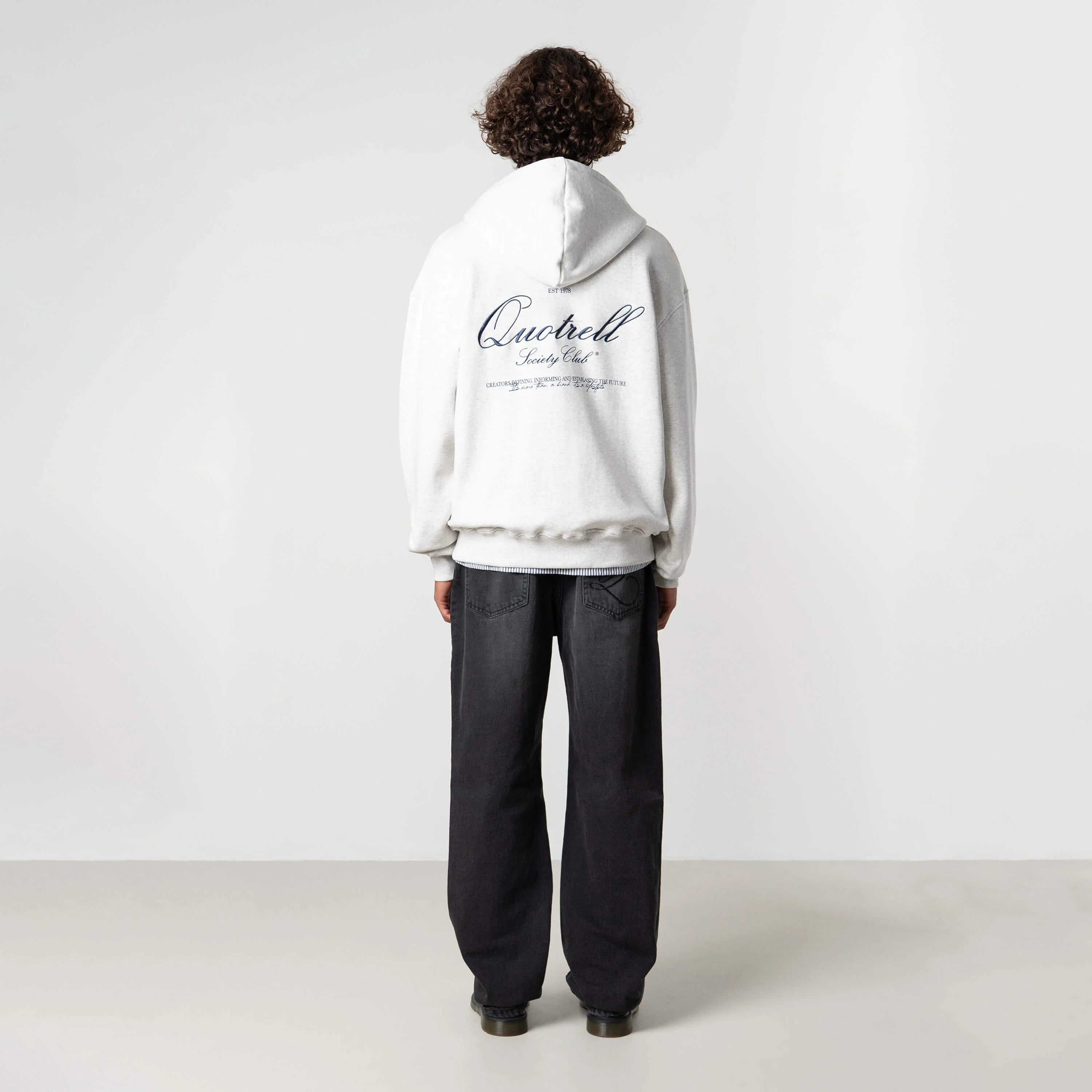CREATORS ZIP HOODIE | LIGHT GREY MELEE/BLU