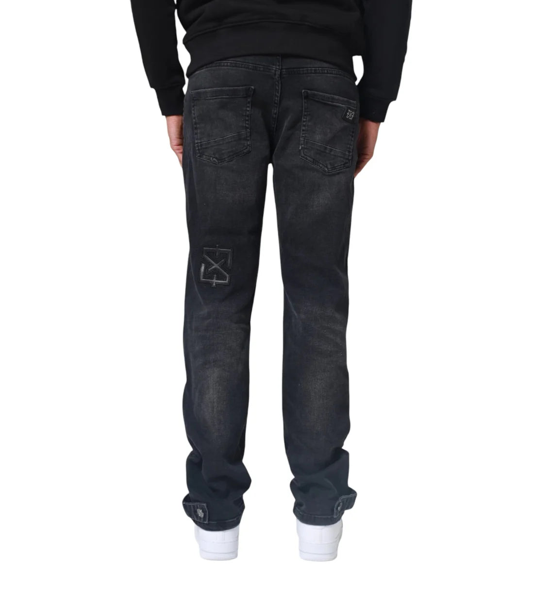 XPLCT Studios Patch Jeans Dunkelgrau