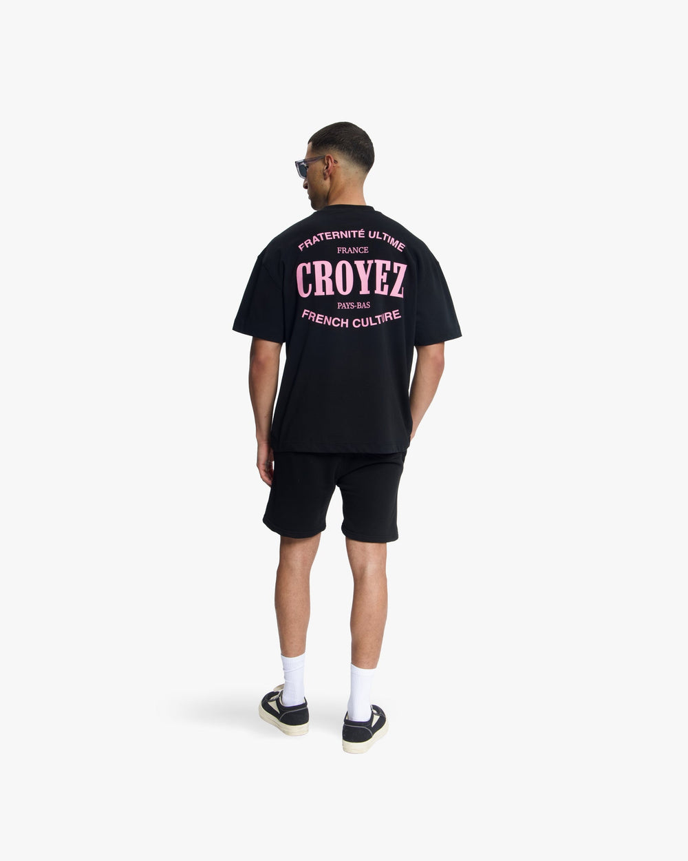Croyez - Stamp Shorts - Black - Katoenen korte herenbroek