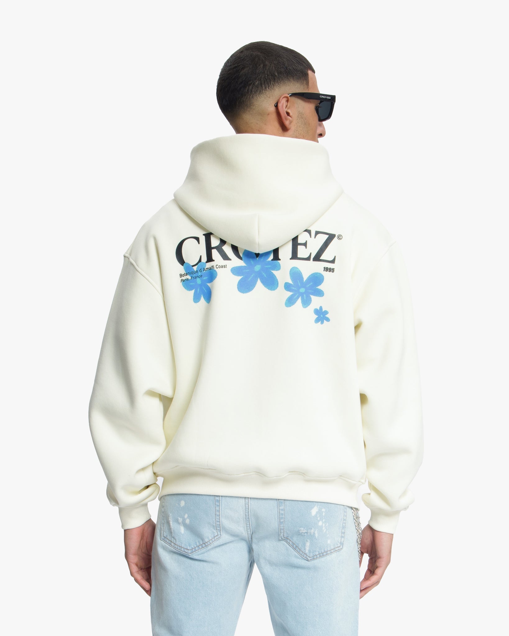 Croyez Botanique Zip Hoodie | Gebroken wit/Tiffany Blue