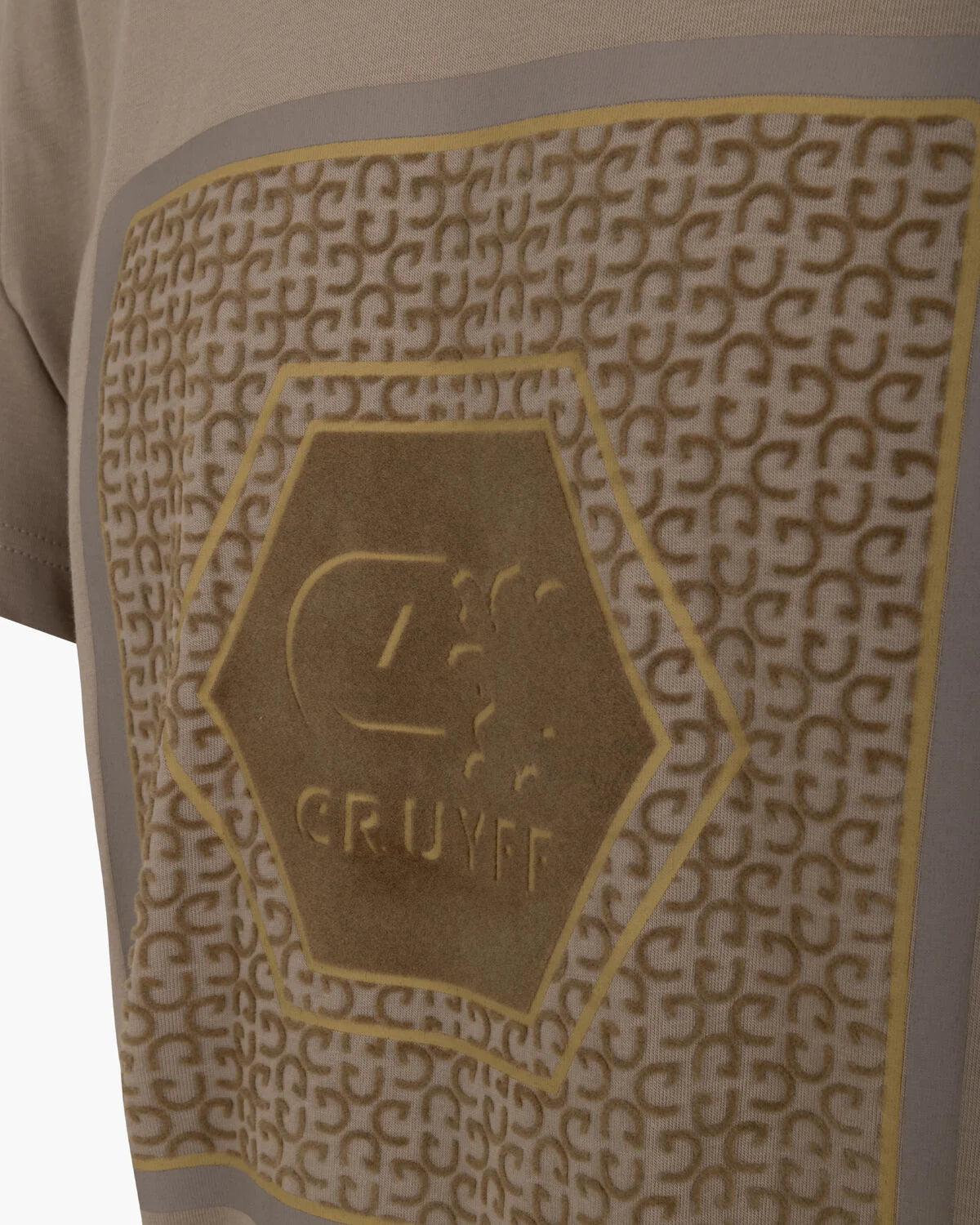 FLOCK-T-Shirt SAND/GOLD