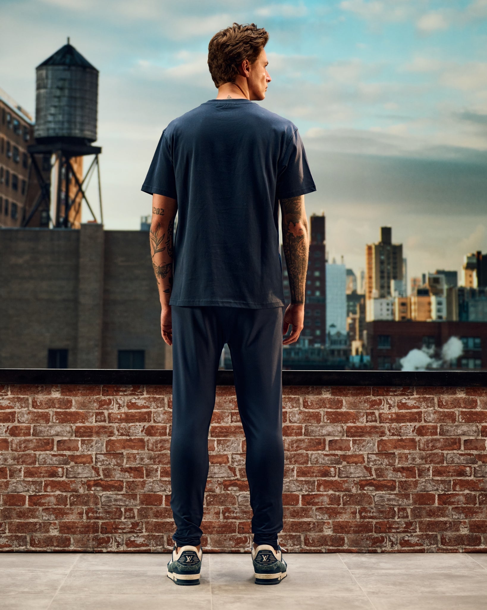 Malelions Herren Slim Logo Trainingshose | Marine