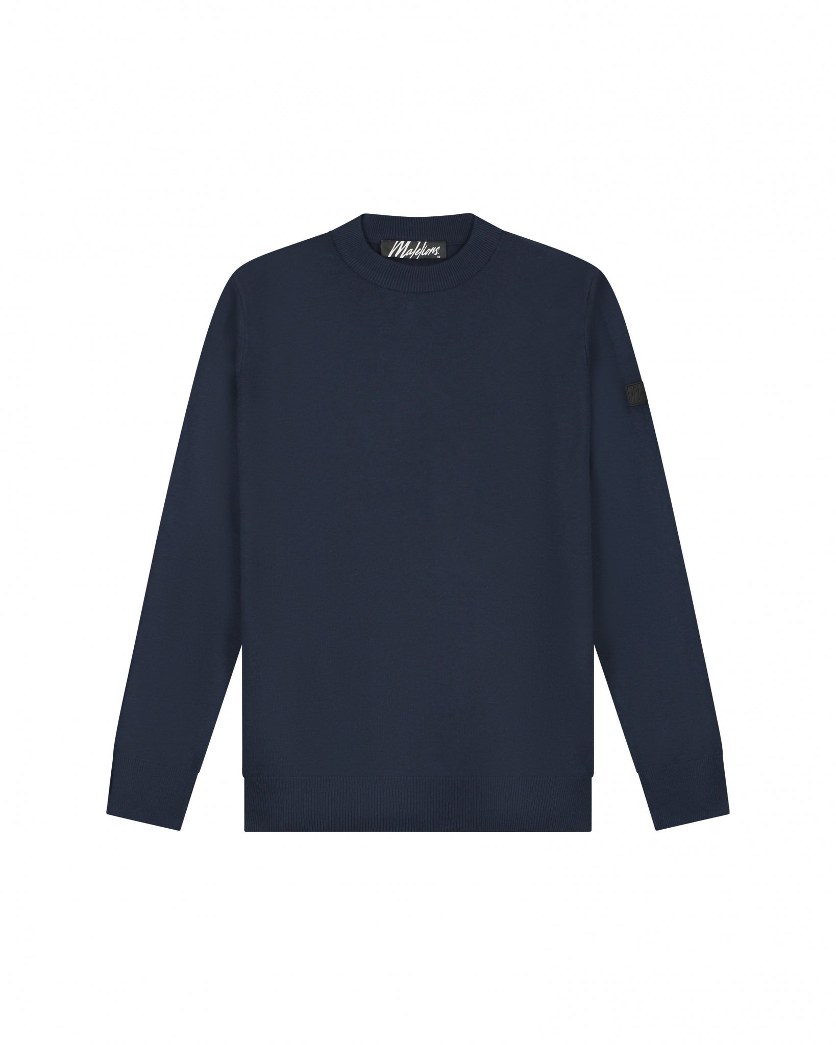 Malelions Men Knitted Crewneck | Navy