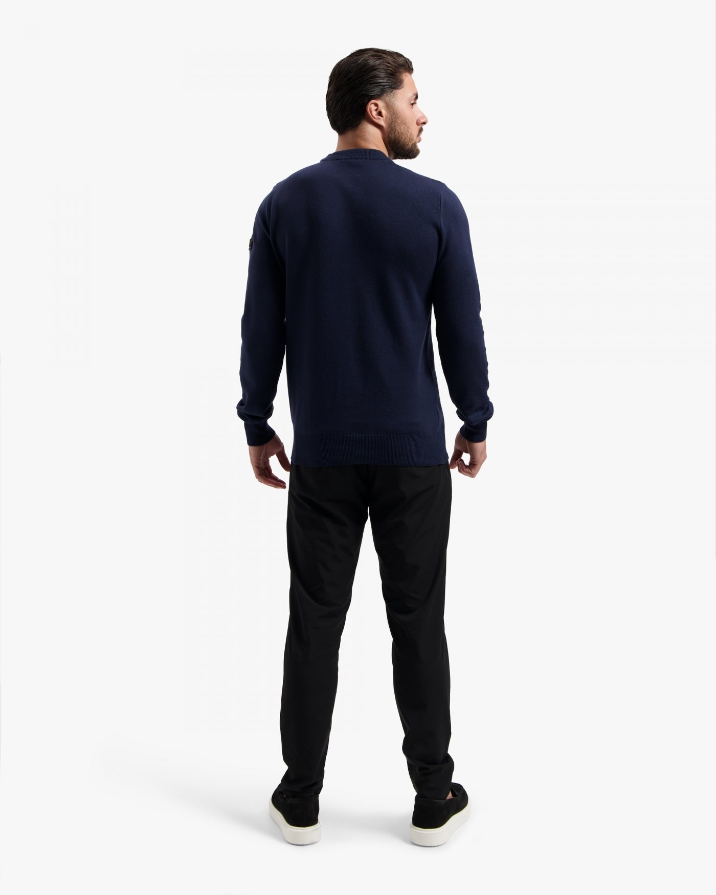 Malelions Men Knitted Crewneck | Navy
