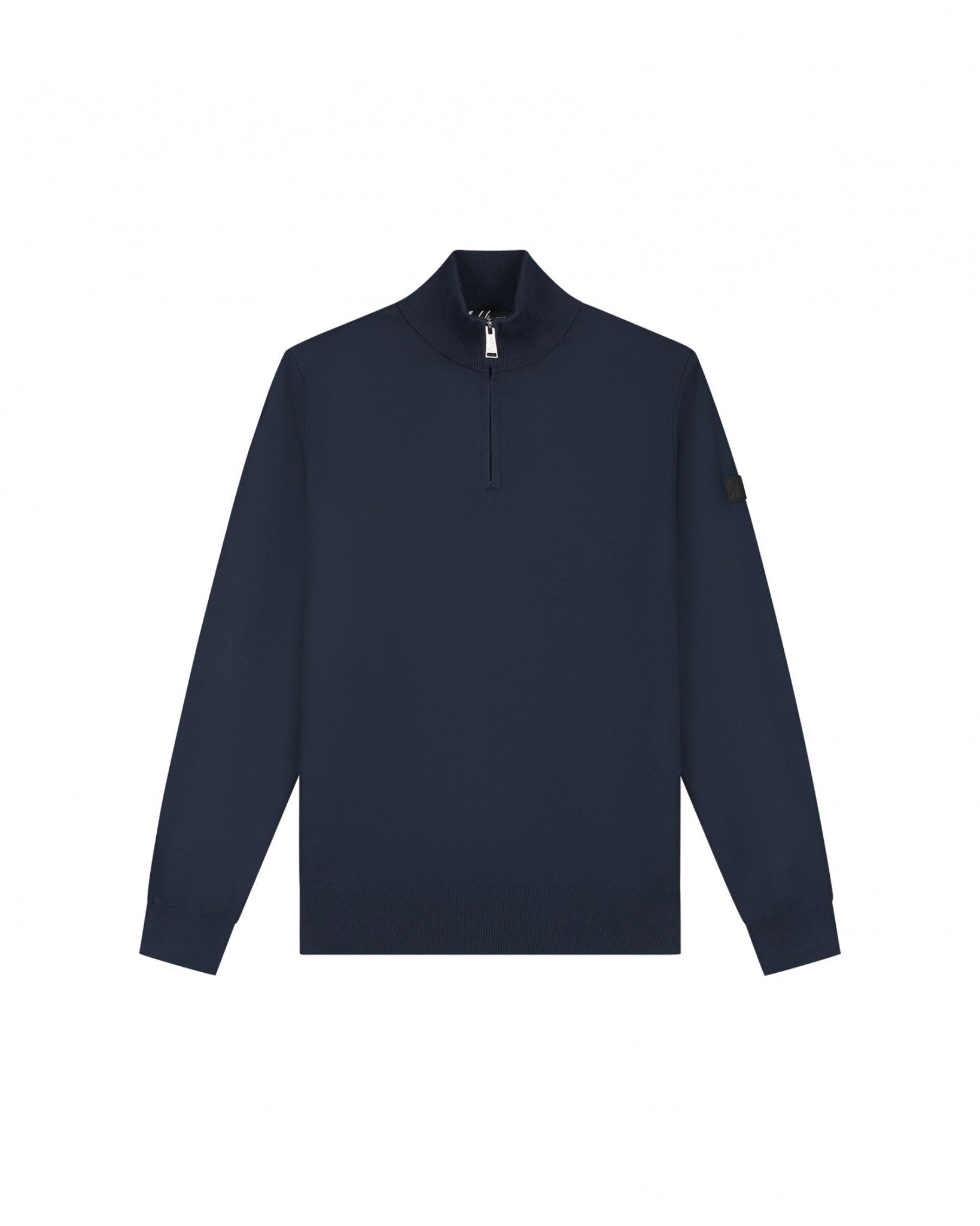 Malelions Men Knitted Quarter Zip | Navy