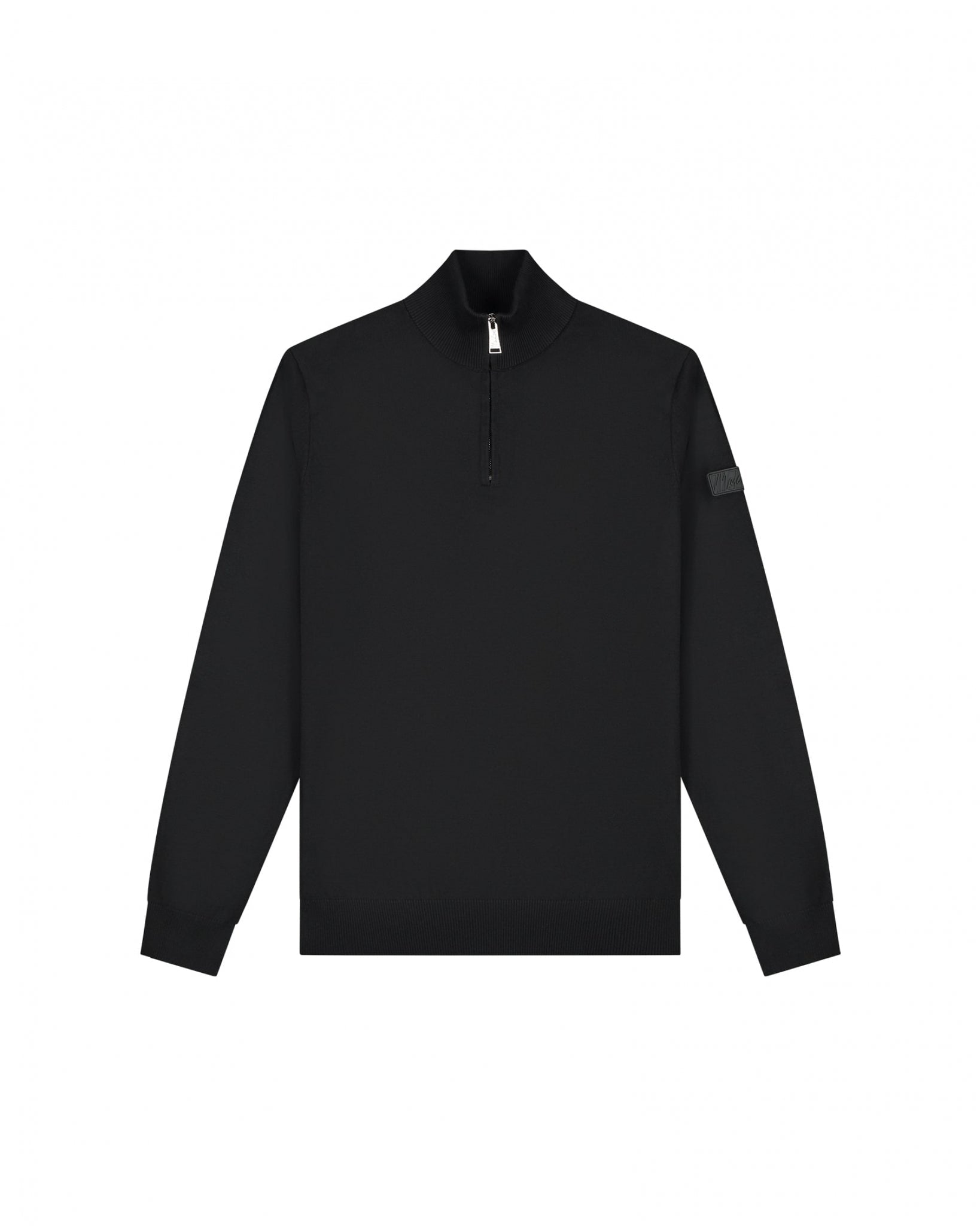 Malelions Men Knitted Quarter Zip | Black