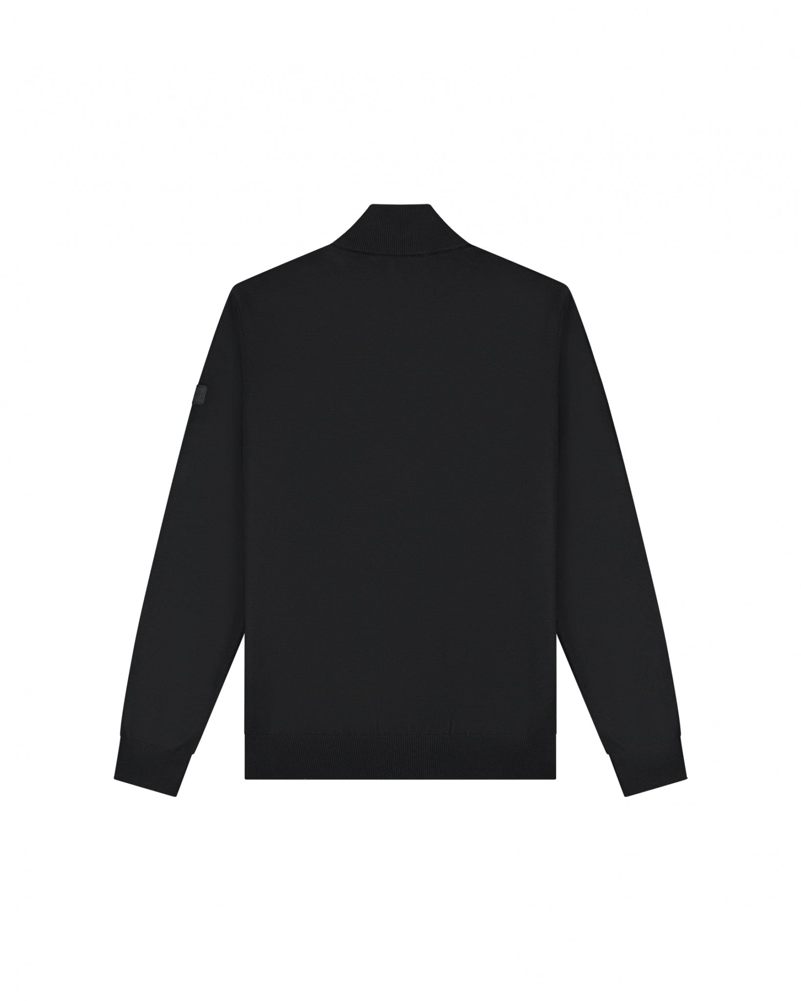 Malelions Men Knitted Quarter Zip | Black