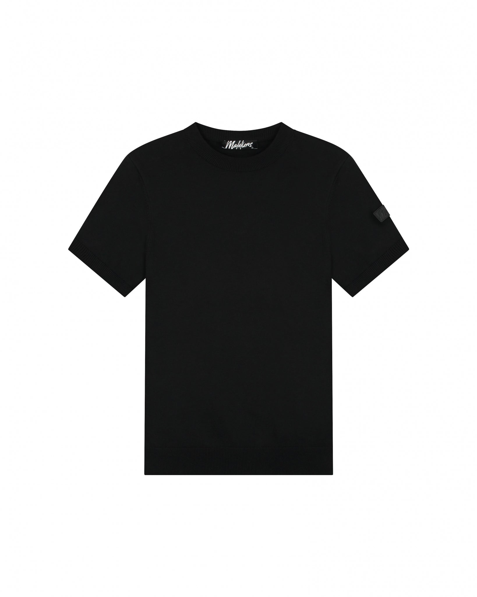 Malelions Men Knitted T-Shirt | Black