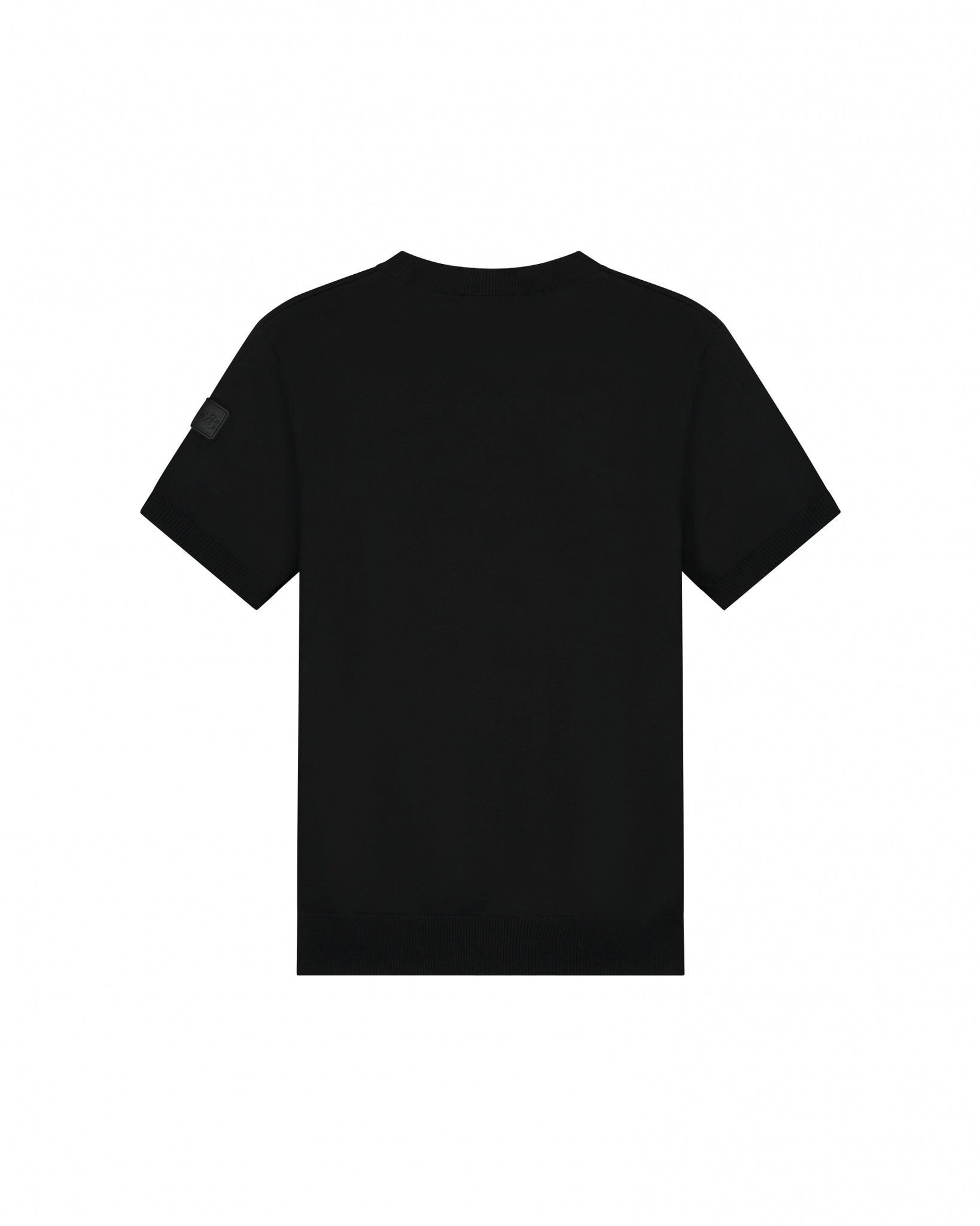 Malelions Herren Strick-T-Shirt | Schwarz