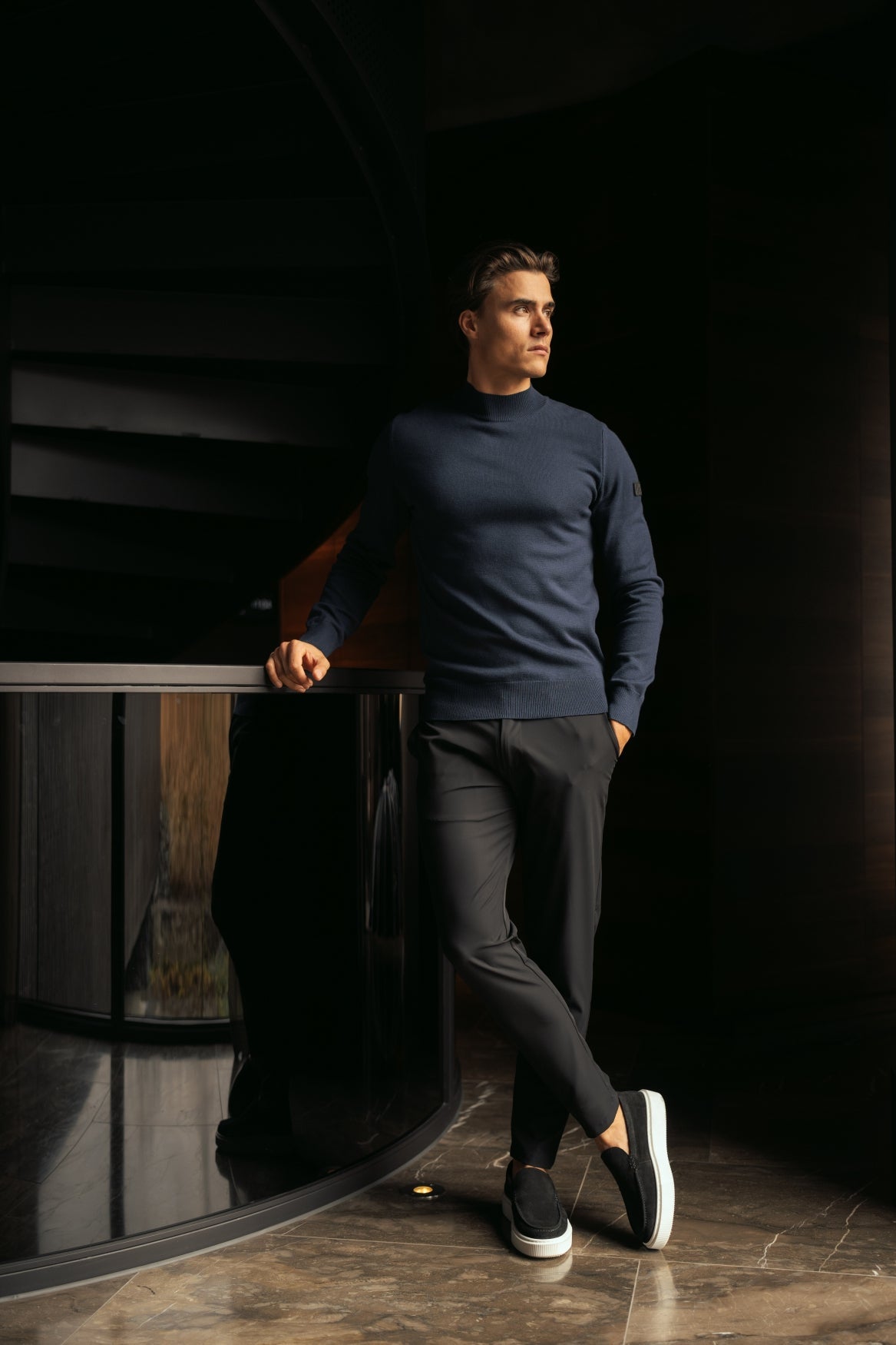 Malelions Men Casual Chino | Zwart