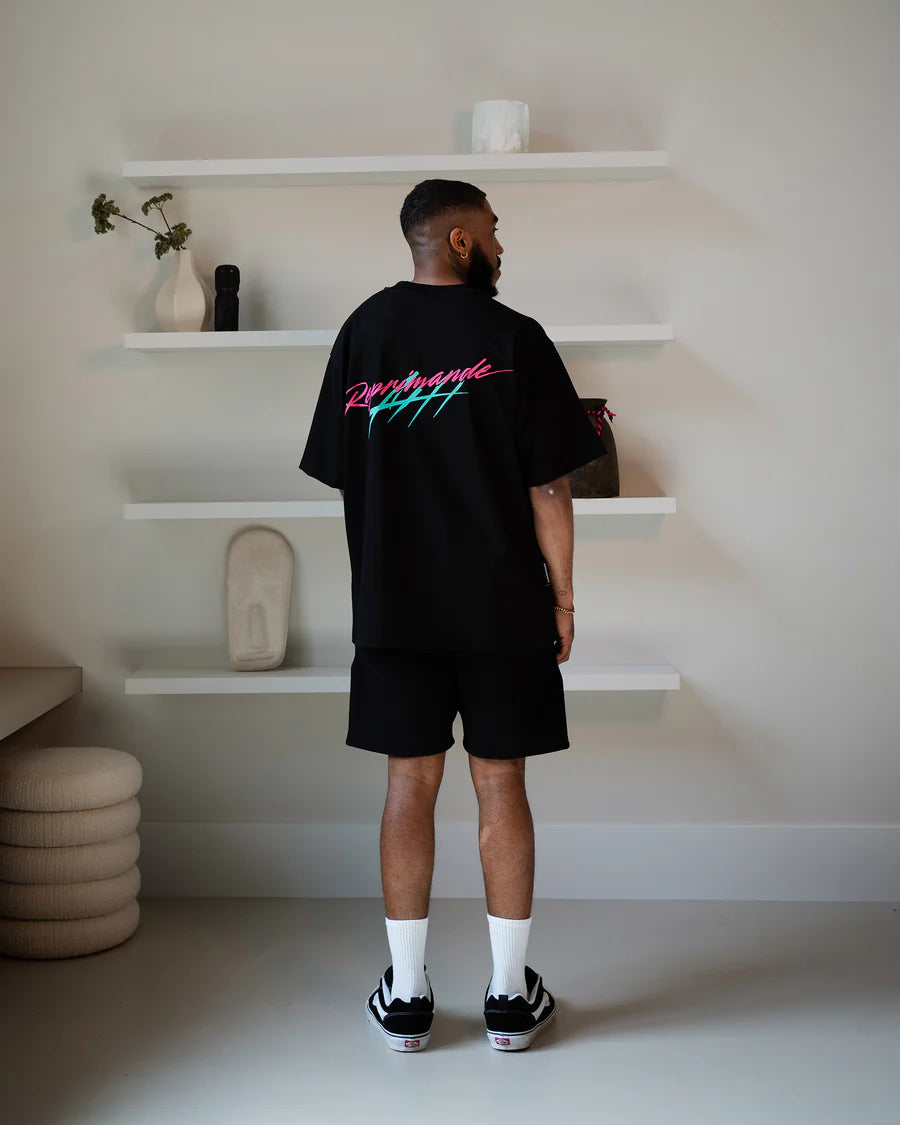 SCHWARZES MIAMI-T-SHIRT