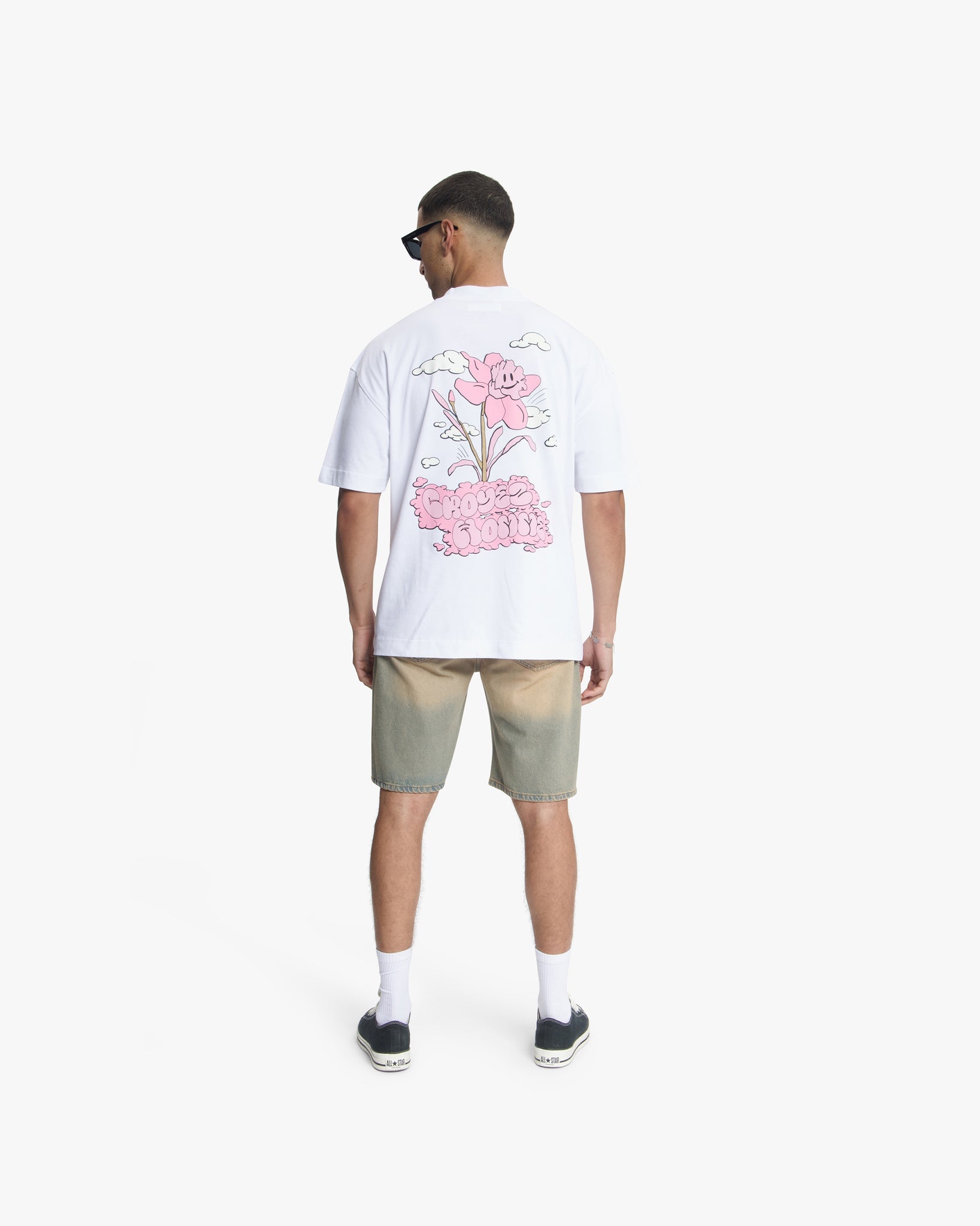 Croyez Fleur Heureuse T-shirt | Wit