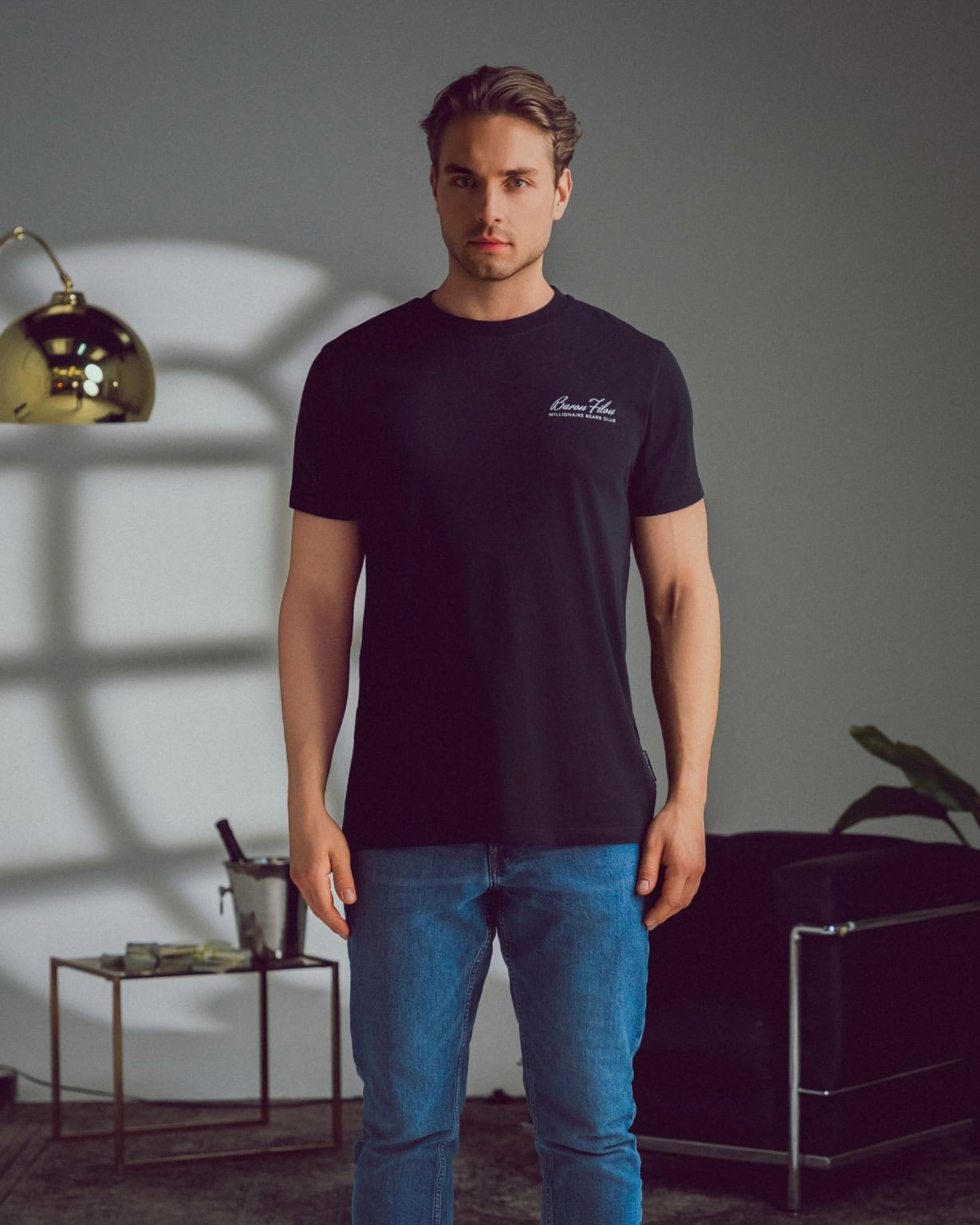 ORGANIC BACKPRINT T-SHIRT, FILOU XCII. FLYING DOLLAR