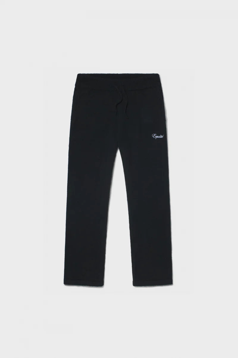 FLAUSCHIGE STRICKHOSE MIT GERADE PASSFORM SCHWARZ