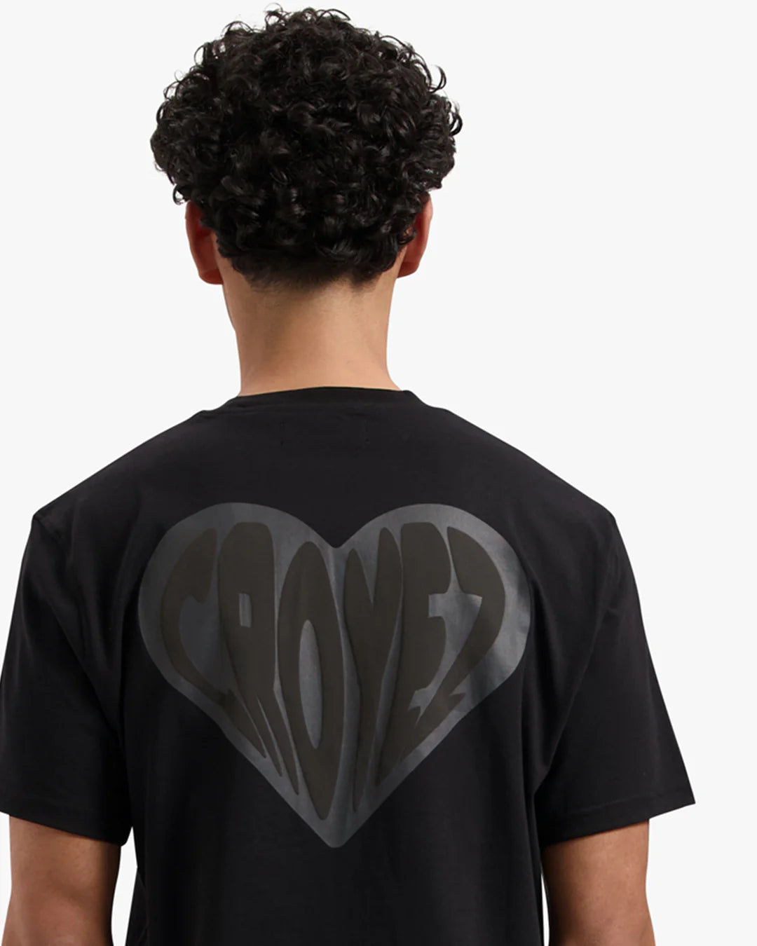 CROYEZ PUFFED HEART T-SHIRT - BLACK