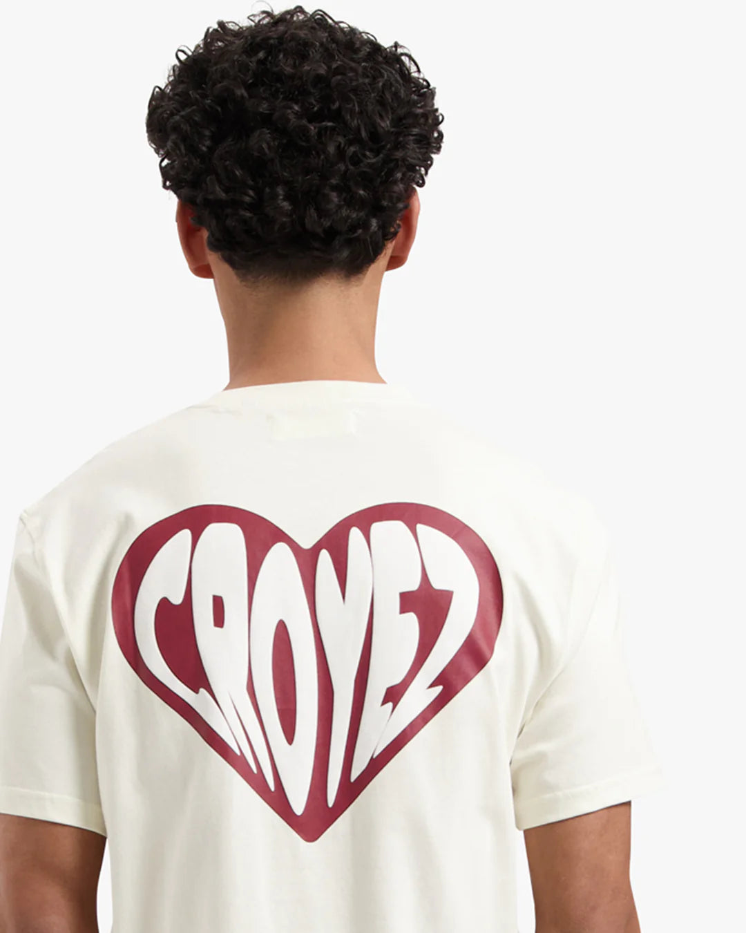 CROYEZ PUFFED HEART T-SHIRT - off white