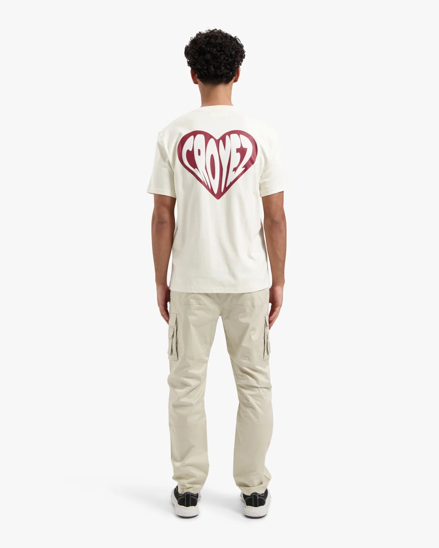 CROYEZ PUFFED HEART T-SHIRT - off white