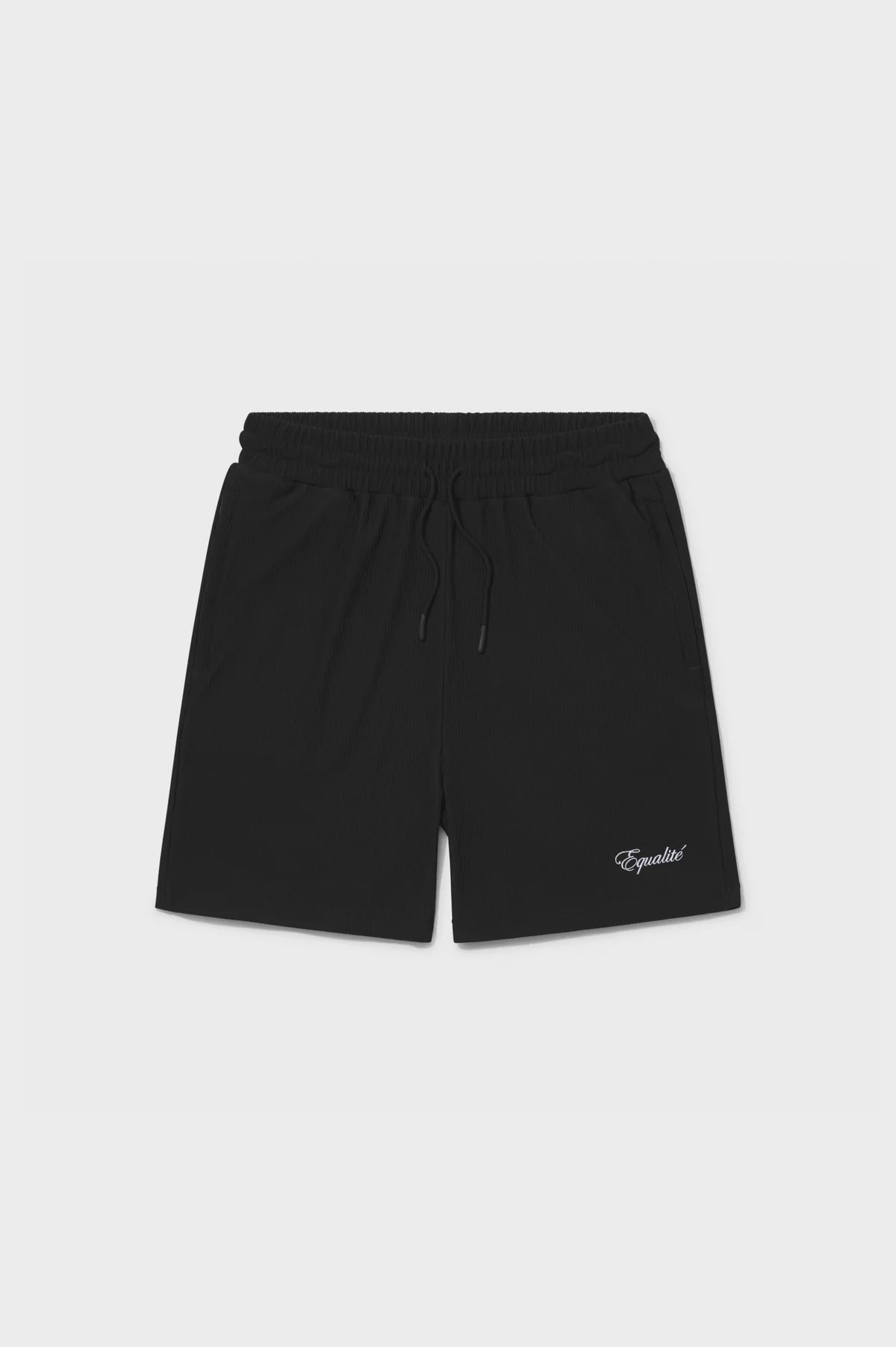 EQUALITÉ RIBBED SHORTS BLACK