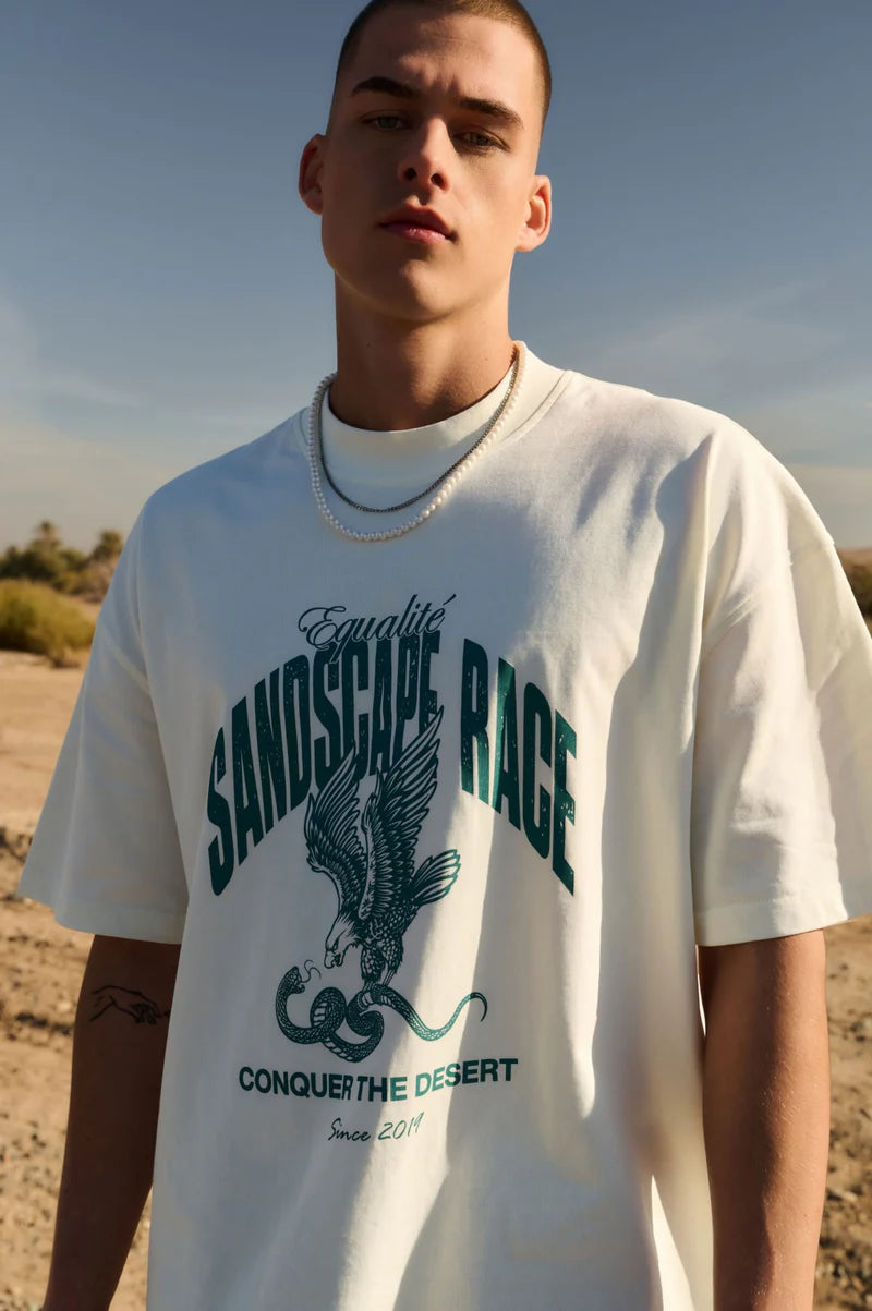 EAGLE BOXY TEE OFF-WHITE