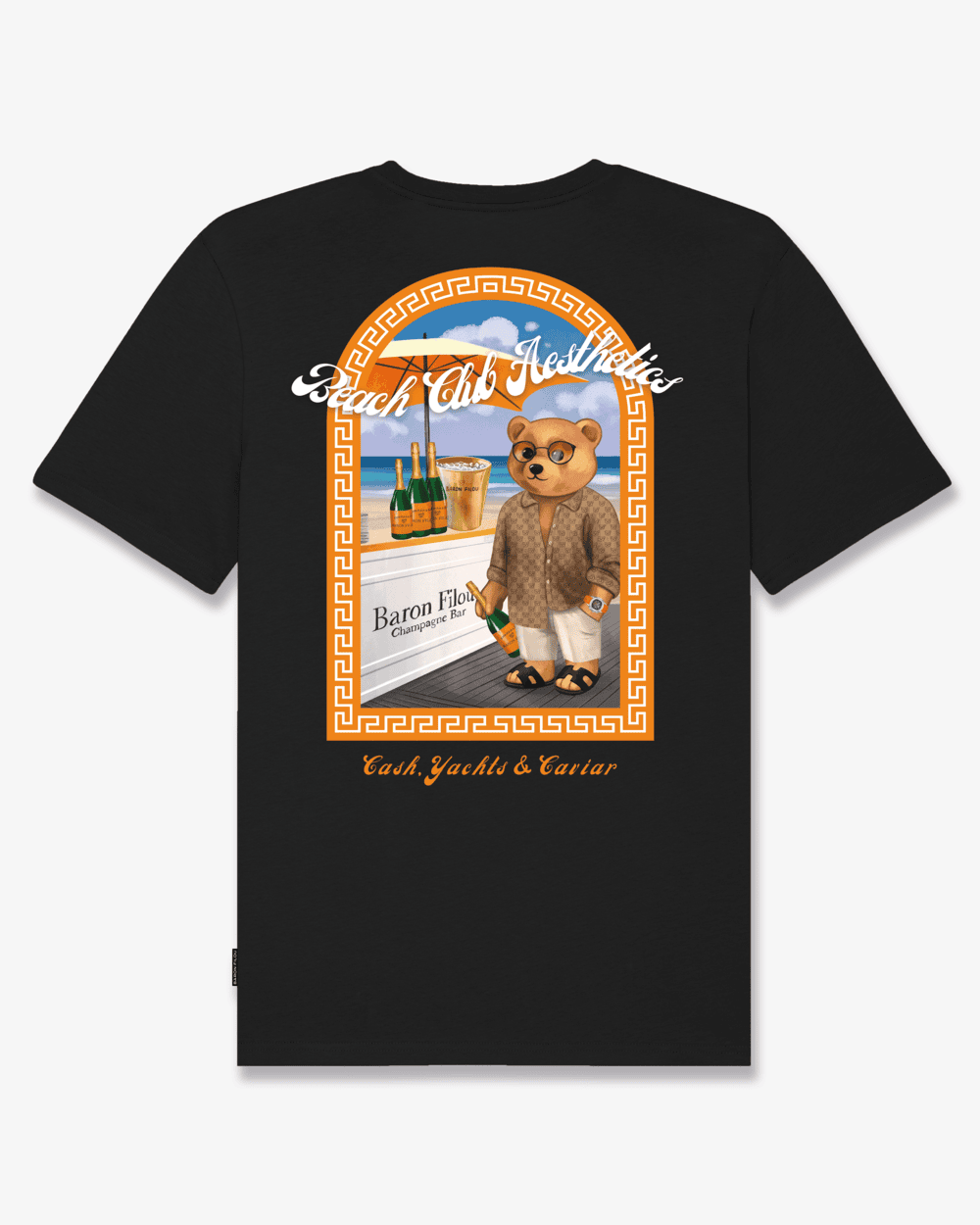 BACKPRINT T-SHIRT, GREEK-FRAMED FILOU CXVIII.