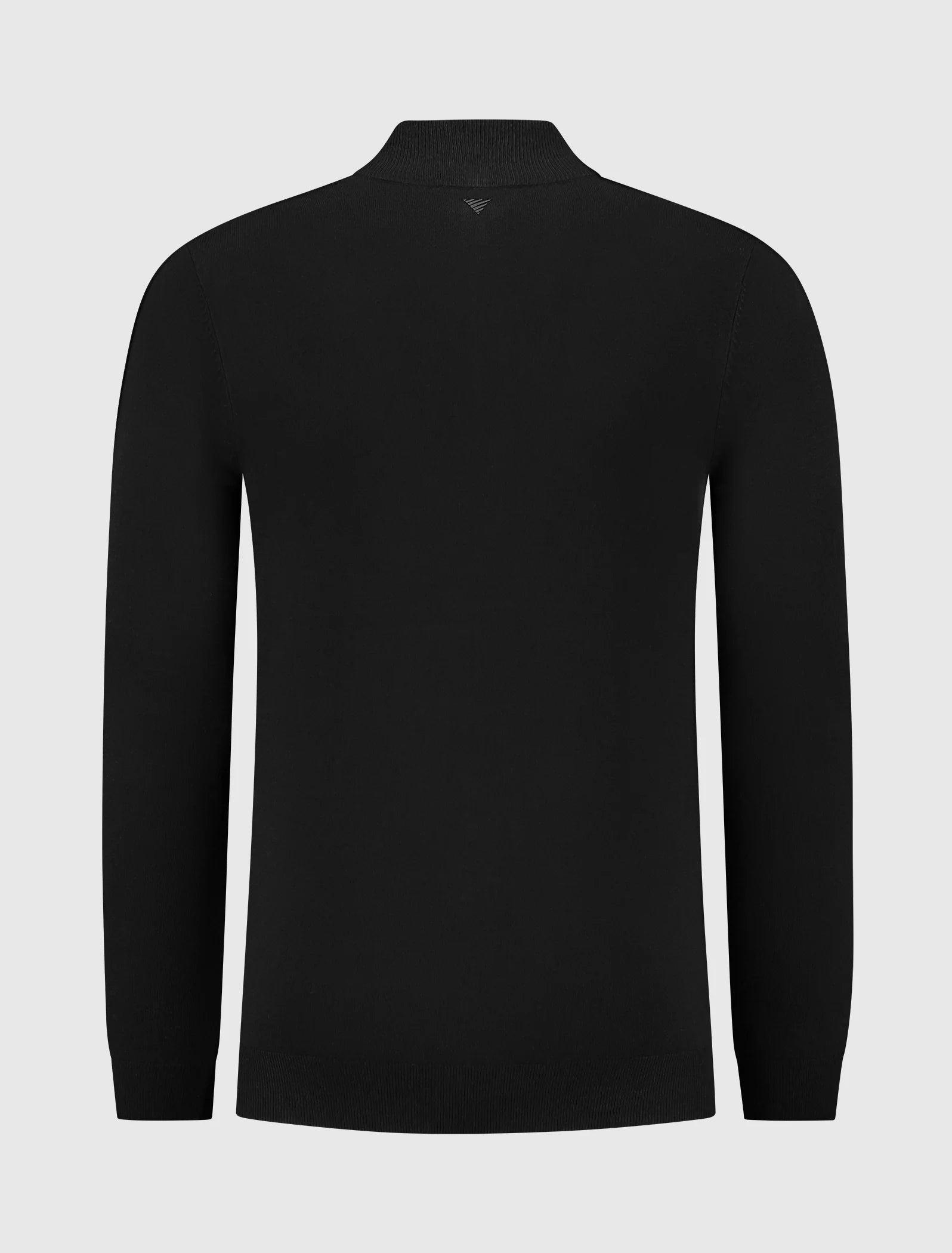 ESSENTIAL KNITWEAR HALFZIP SWEATER BLACK