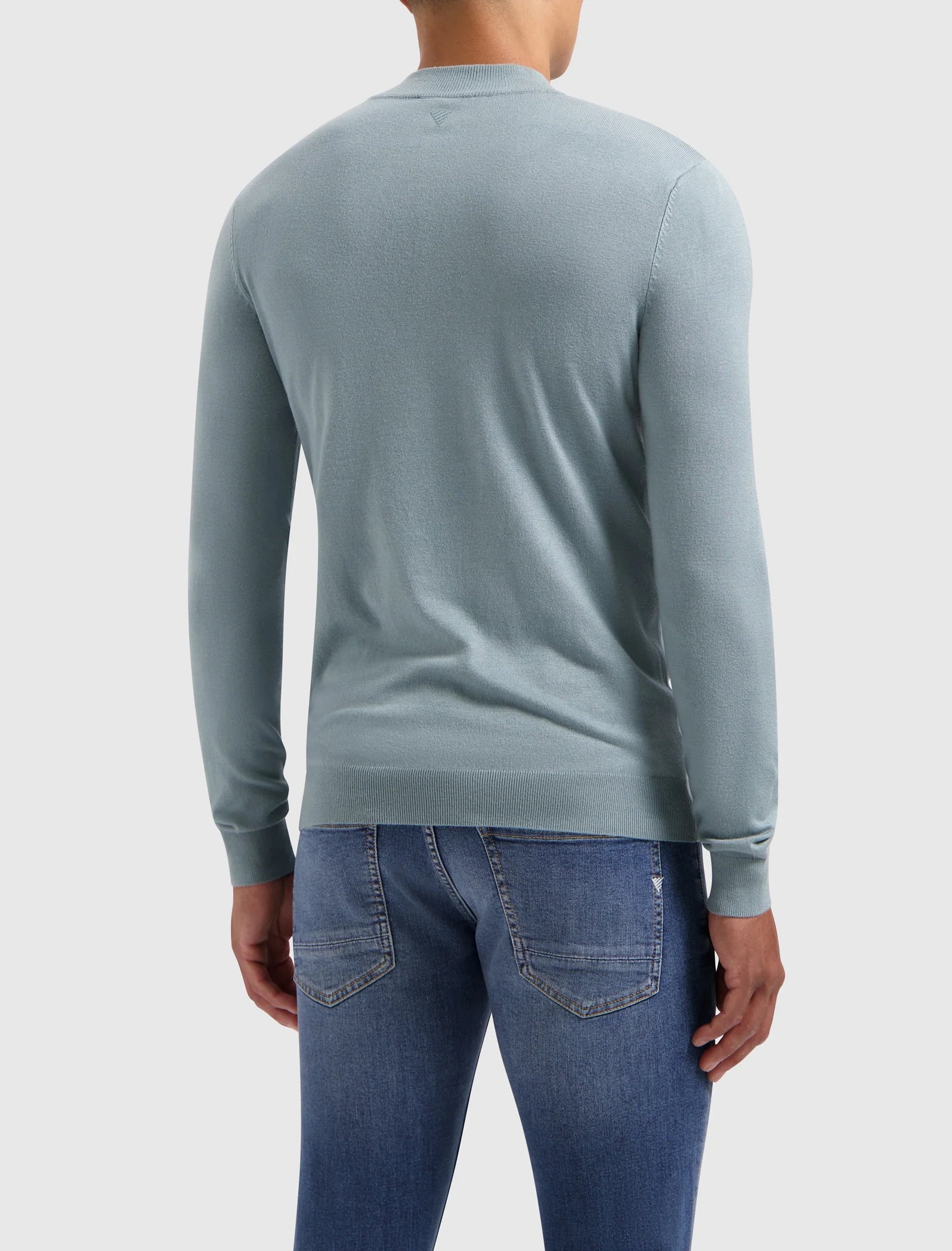 ESSENTIAL KNITWEAR HALFZIP SWEATER BLUE