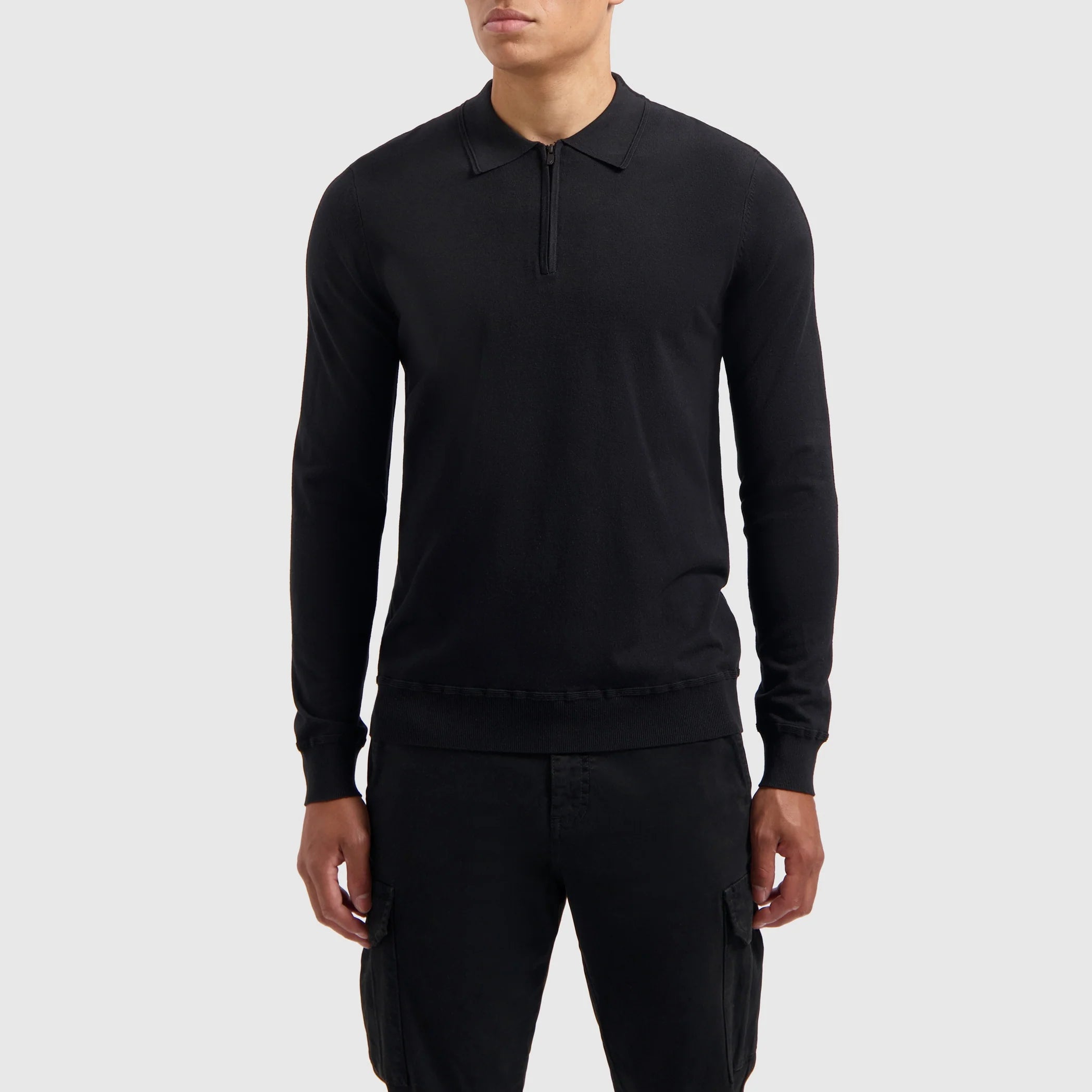 HALFZIP POLO KNITWEAR BLACK