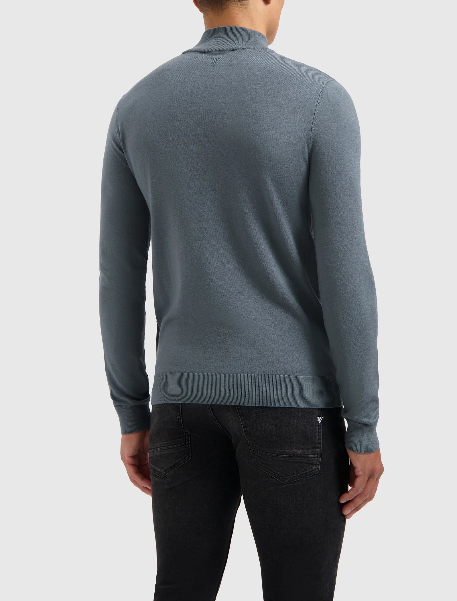 ESSENTIAL KNITWEAR MOCKNECK SWEATER BLUE