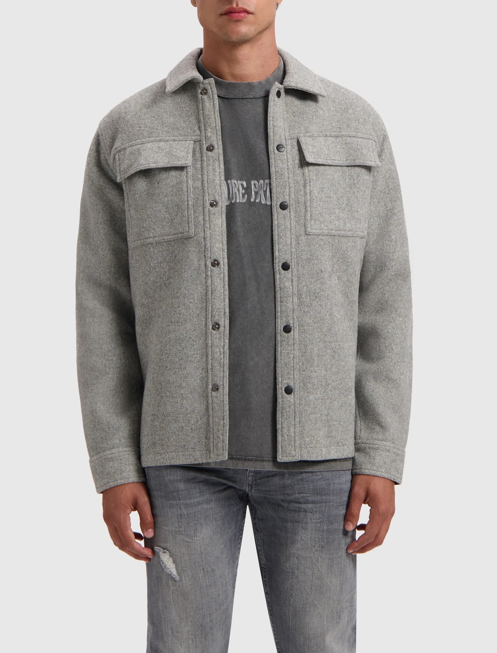 FLANNEL OVERSHIRT GREY