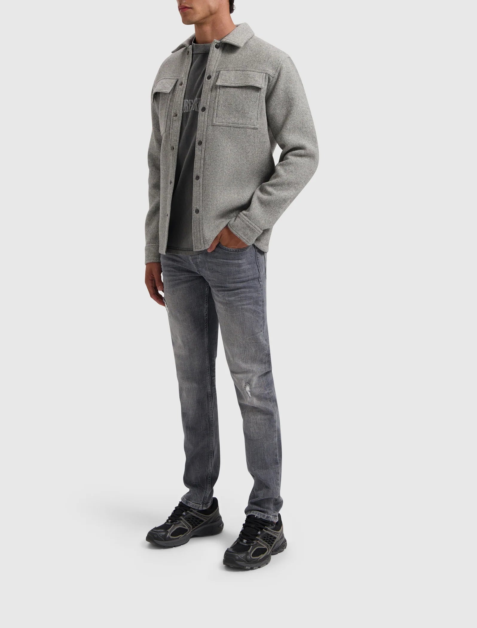 FLANNEL OVERSHIRT GREY