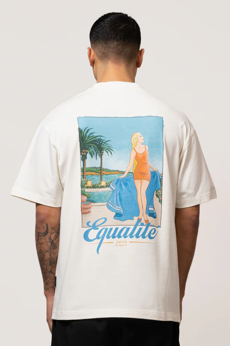 POSTCARD OVERSIZED TEE OFF-WHITE