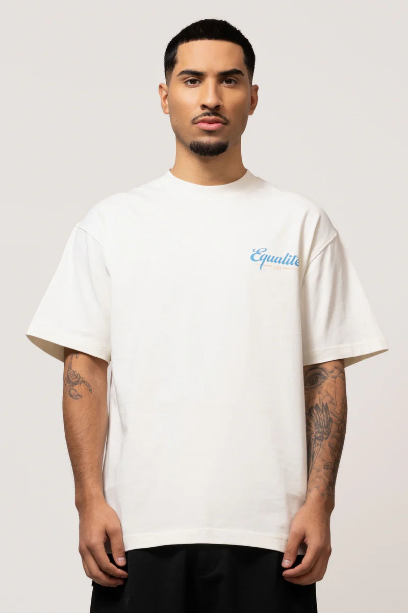 POSTCARD OVERSIZED TEE OFF-WHITE