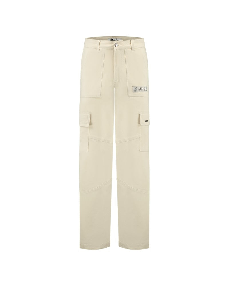 Malelions Damen Cargohose mit geradem Bein | Beige