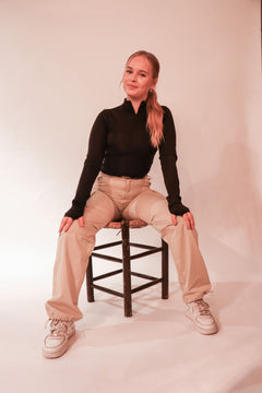 PARACHUTE PANTS - beige