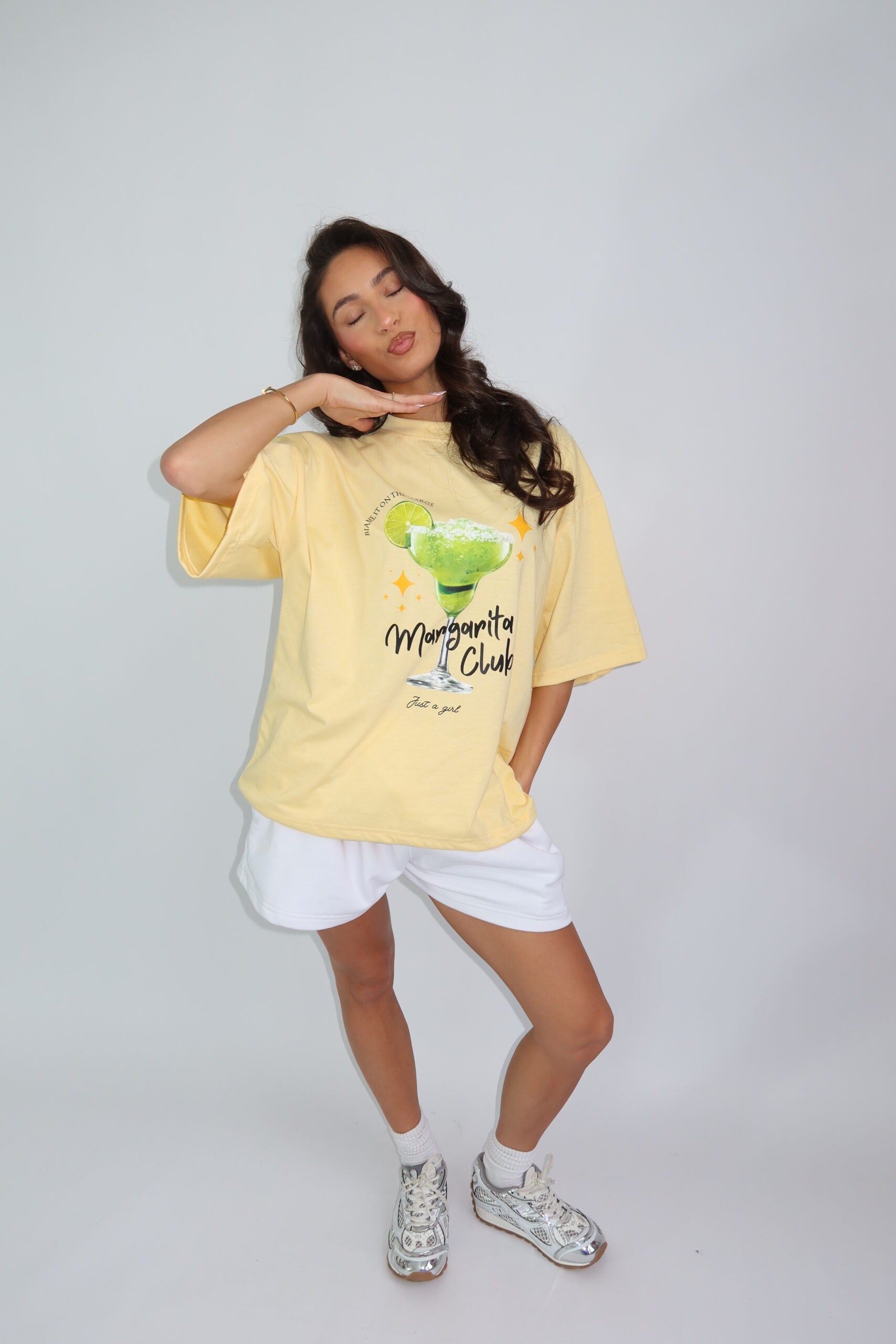 MARGARITA CLUB OVERSIZED TEE – BUTTER YELLOW