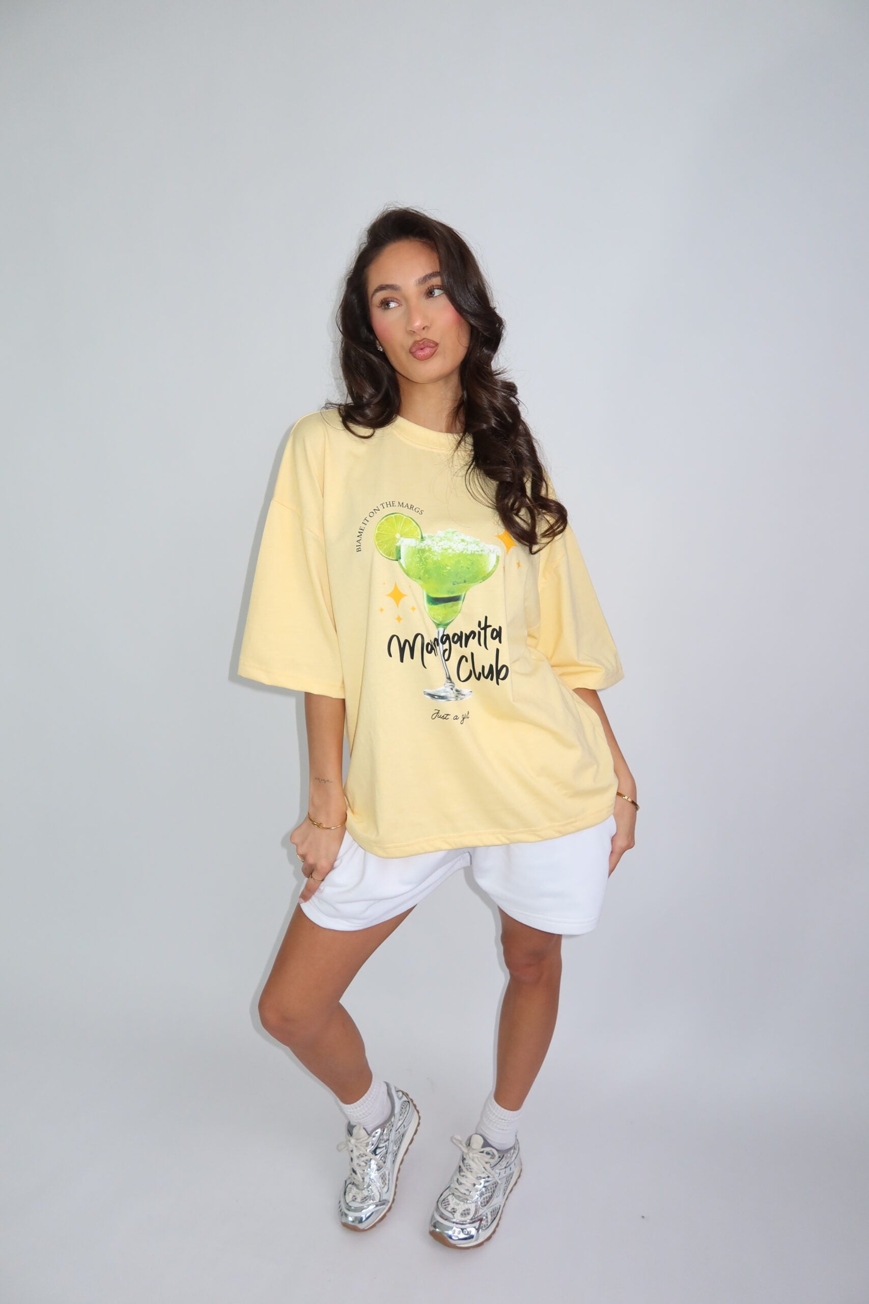 MARGARITA CLUB OVERSIZED TEE – BUTTER YELLOW